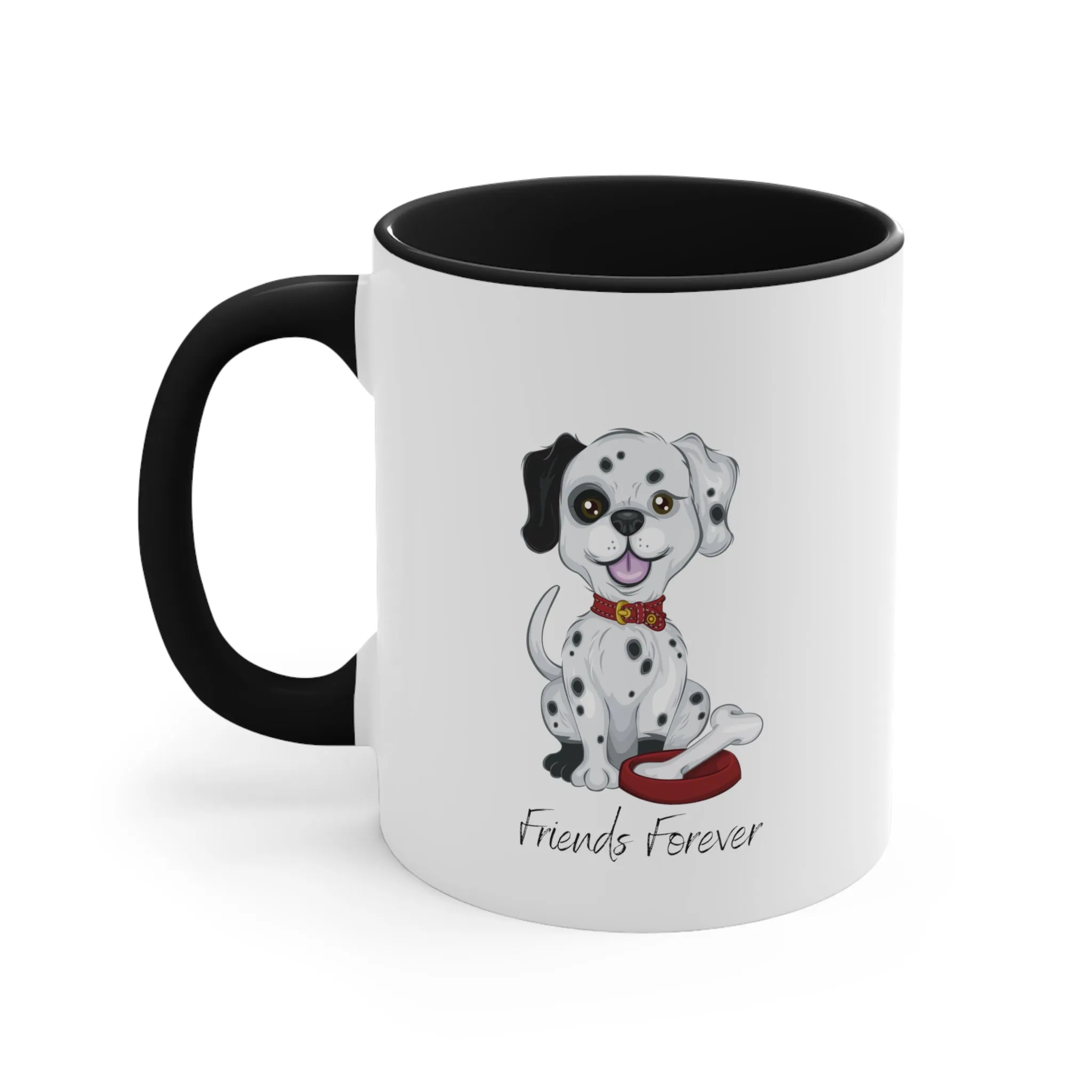 Cute Puppy on Mug with Friends Forever Custom Coffee Mug, 11oz Multi Colors