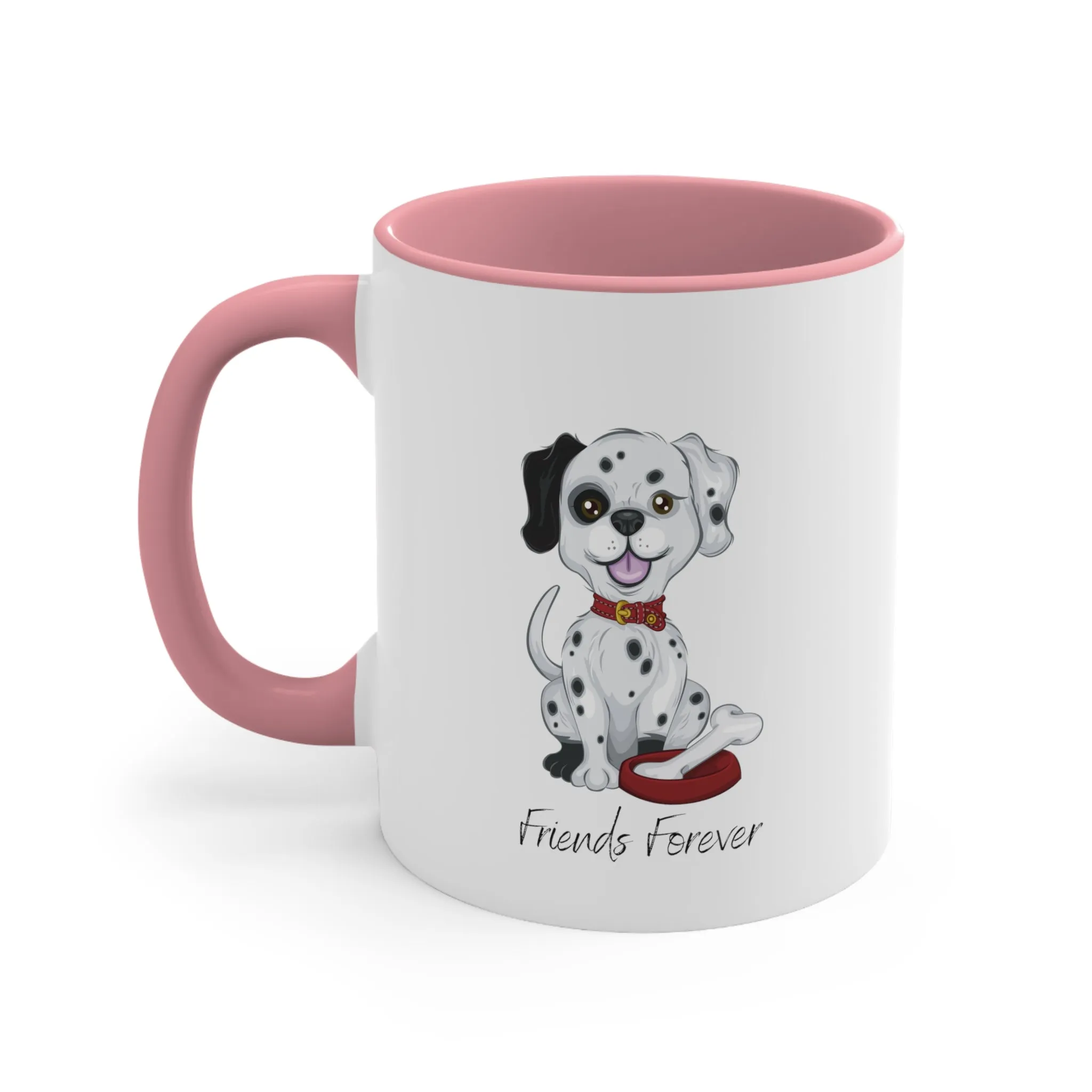 Cute Puppy on Mug with Friends Forever Custom Coffee Mug, 11oz Multi Colors