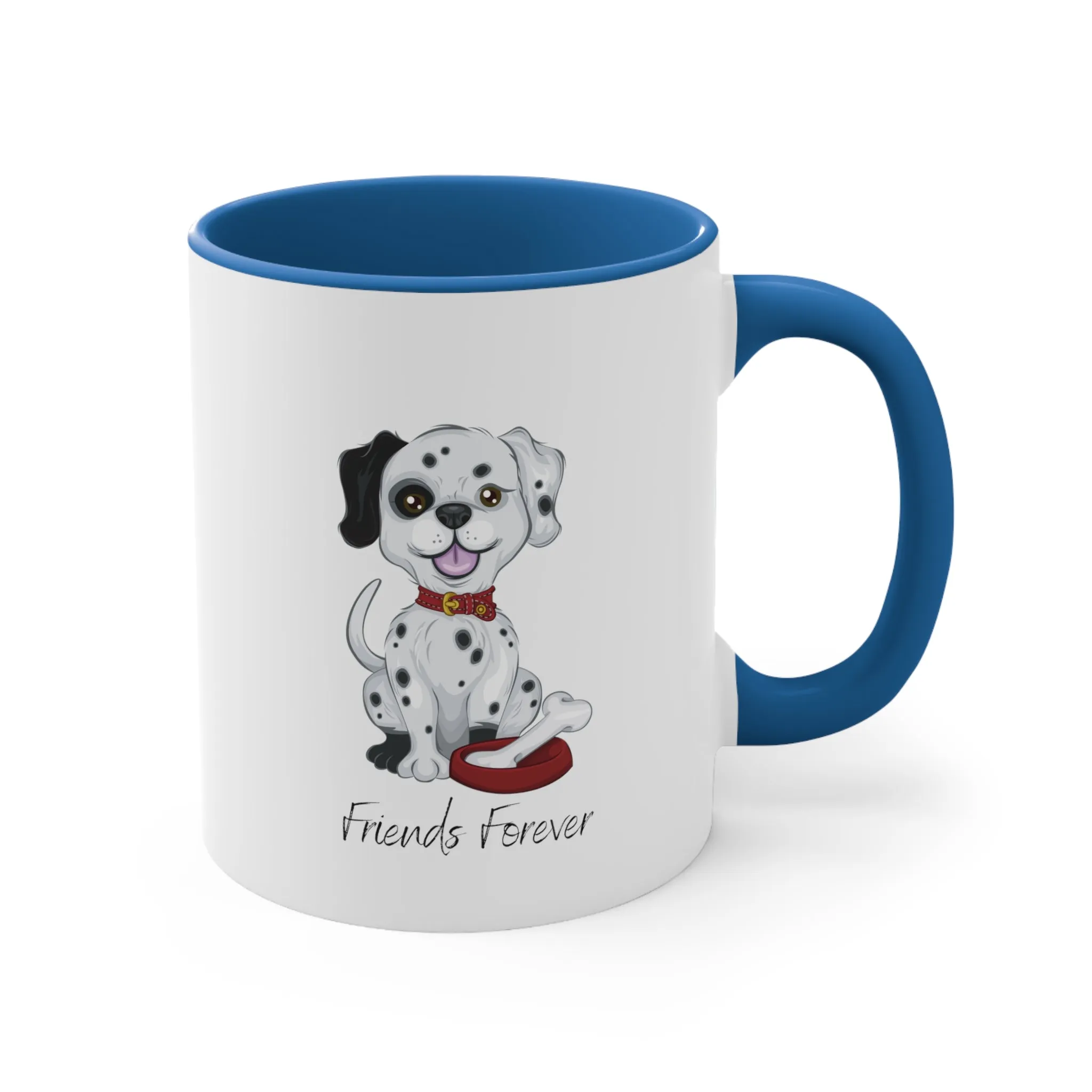 Cute Puppy on Mug with Friends Forever Custom Coffee Mug, 11oz Multi Colors