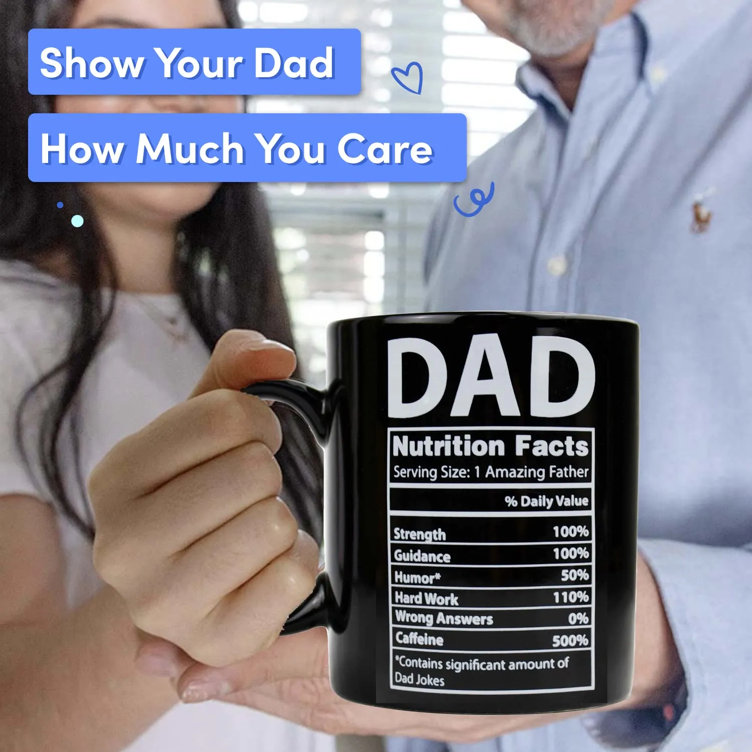 Dad Mug White 11oz - Dad Gifts From Daughter - Stocking Stuffer Ideas For The