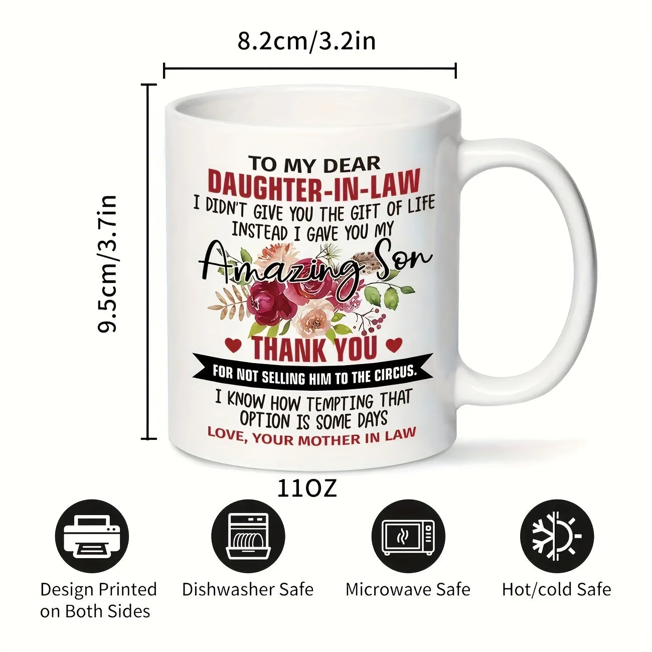 Dear Daughter In Law Mug Mothers Gift for Christmas