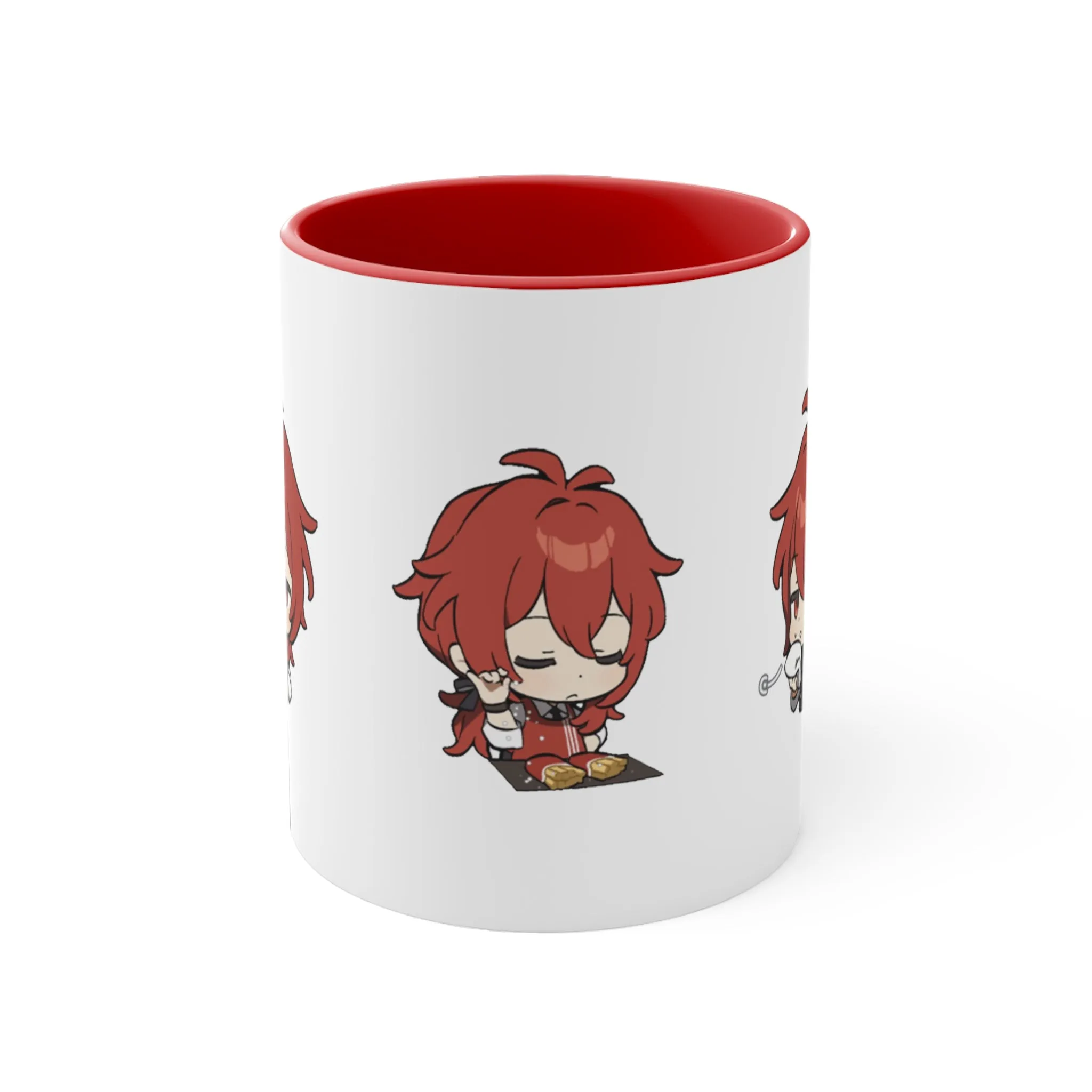 Diluc Genshin Impact Accent Coffee Mug, 11oz Cups Mugs Cup Gift For Gamer Gifts Game Anime Fanart Fan Birthday Valentine's Christmas