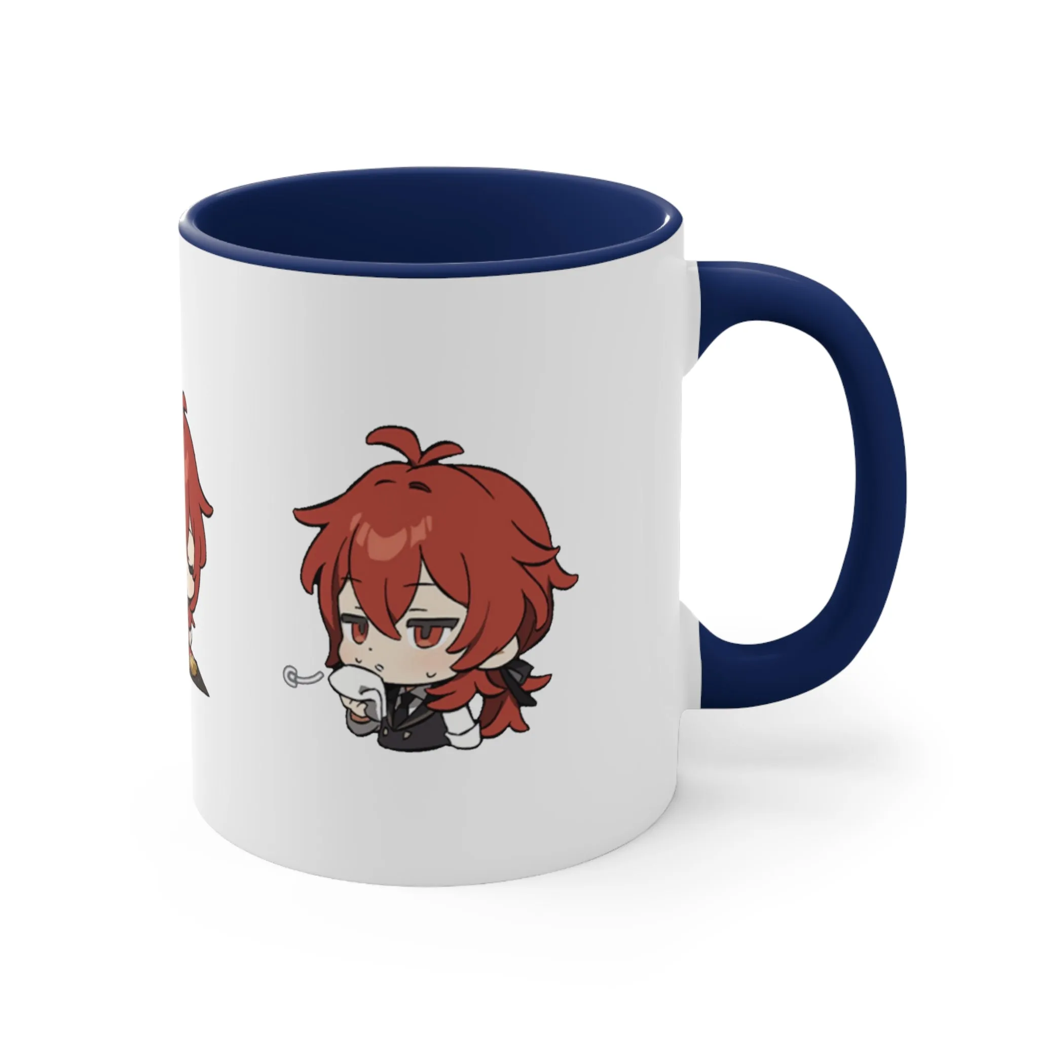 Diluc Genshin Impact Accent Coffee Mug, 11oz Cups Mugs Cup Gift For Gamer Gifts Game Anime Fanart Fan Birthday Valentine's Christmas