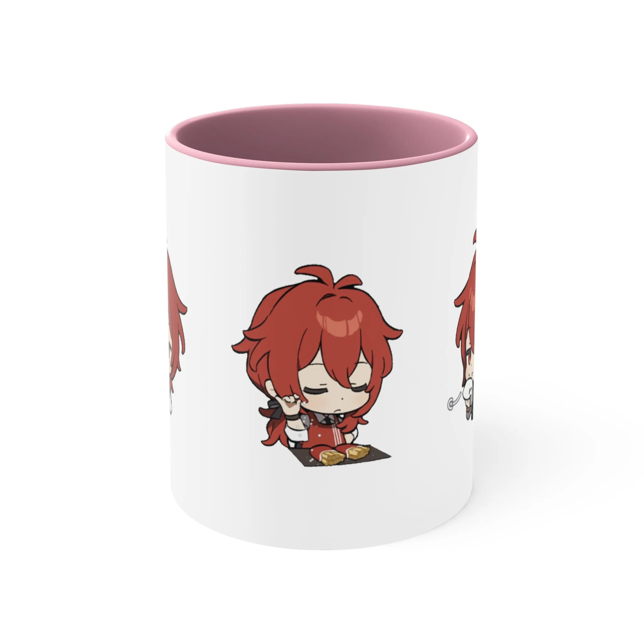 Diluc Genshin Impact Accent Coffee Mug, 11oz Cups Mugs Cup Gift For Gamer Gifts Game Anime Fanart Fan Birthday Valentine's Christmas