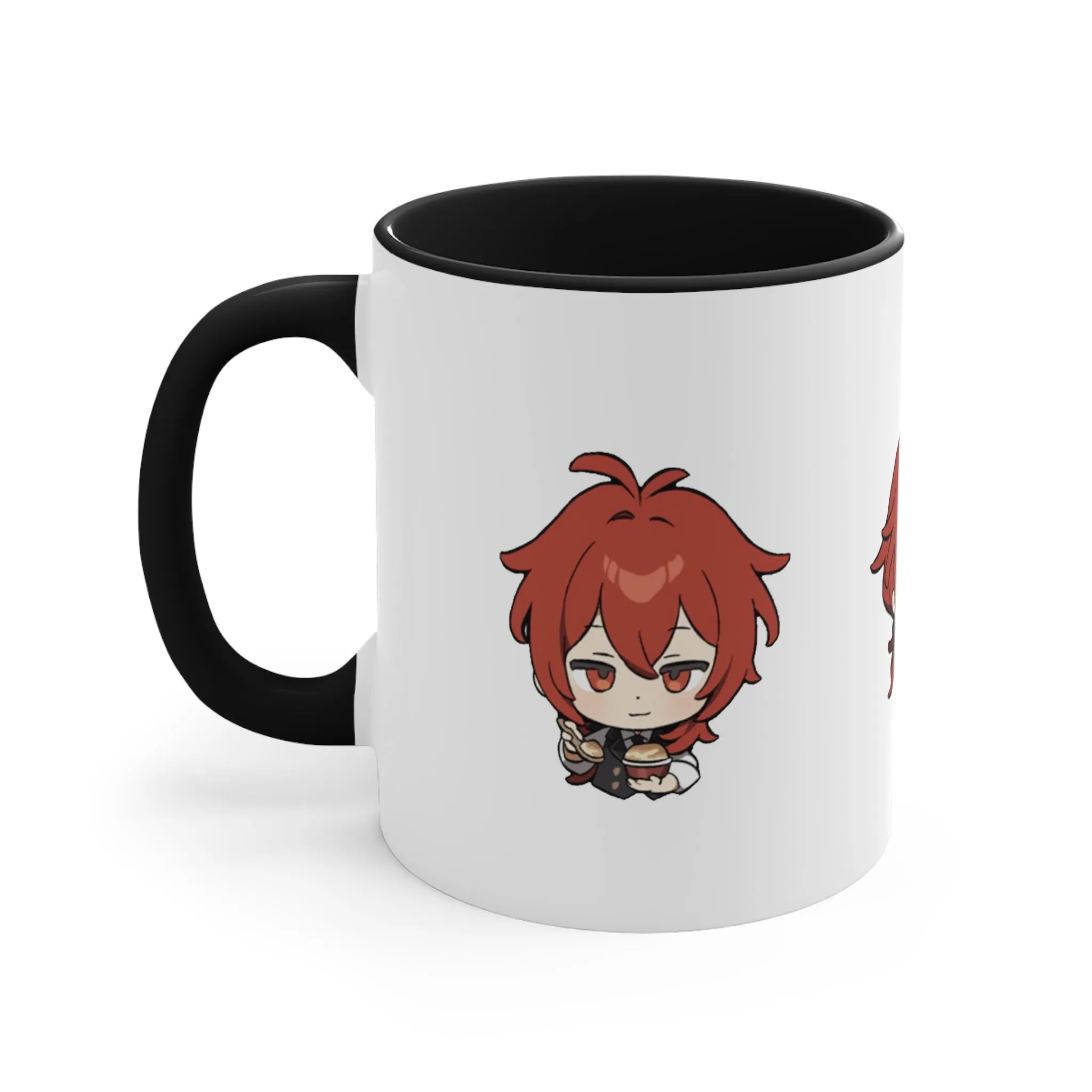 Diluc Genshin Impact Accent Coffee Mug, 11oz Cups Mugs Cup Gift For Gamer Gifts Game Anime Fanart Fan Birthday Valentine's Christmas