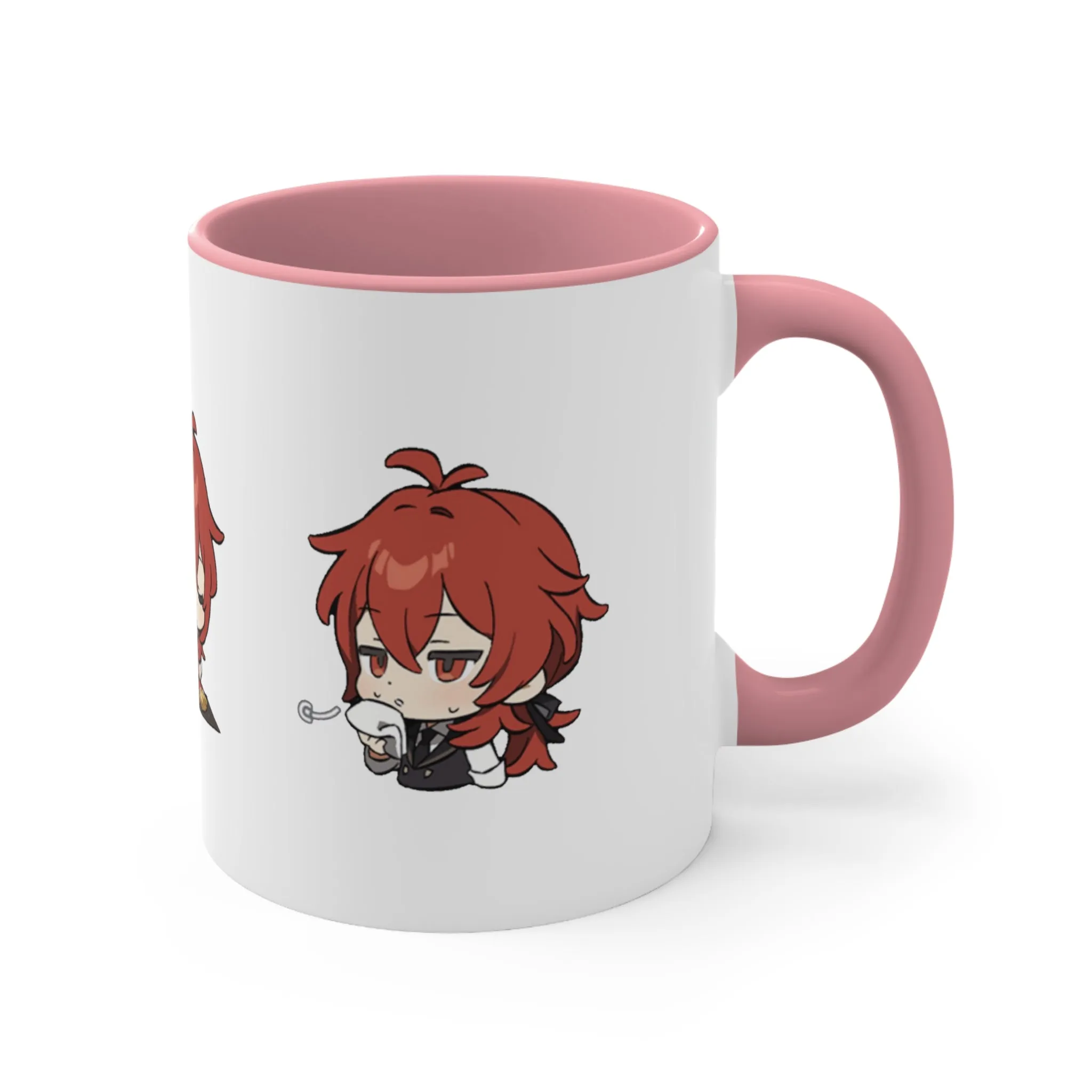 Diluc Genshin Impact Accent Coffee Mug, 11oz Cups Mugs Cup Gift For Gamer Gifts Game Anime Fanart Fan Birthday Valentine's Christmas