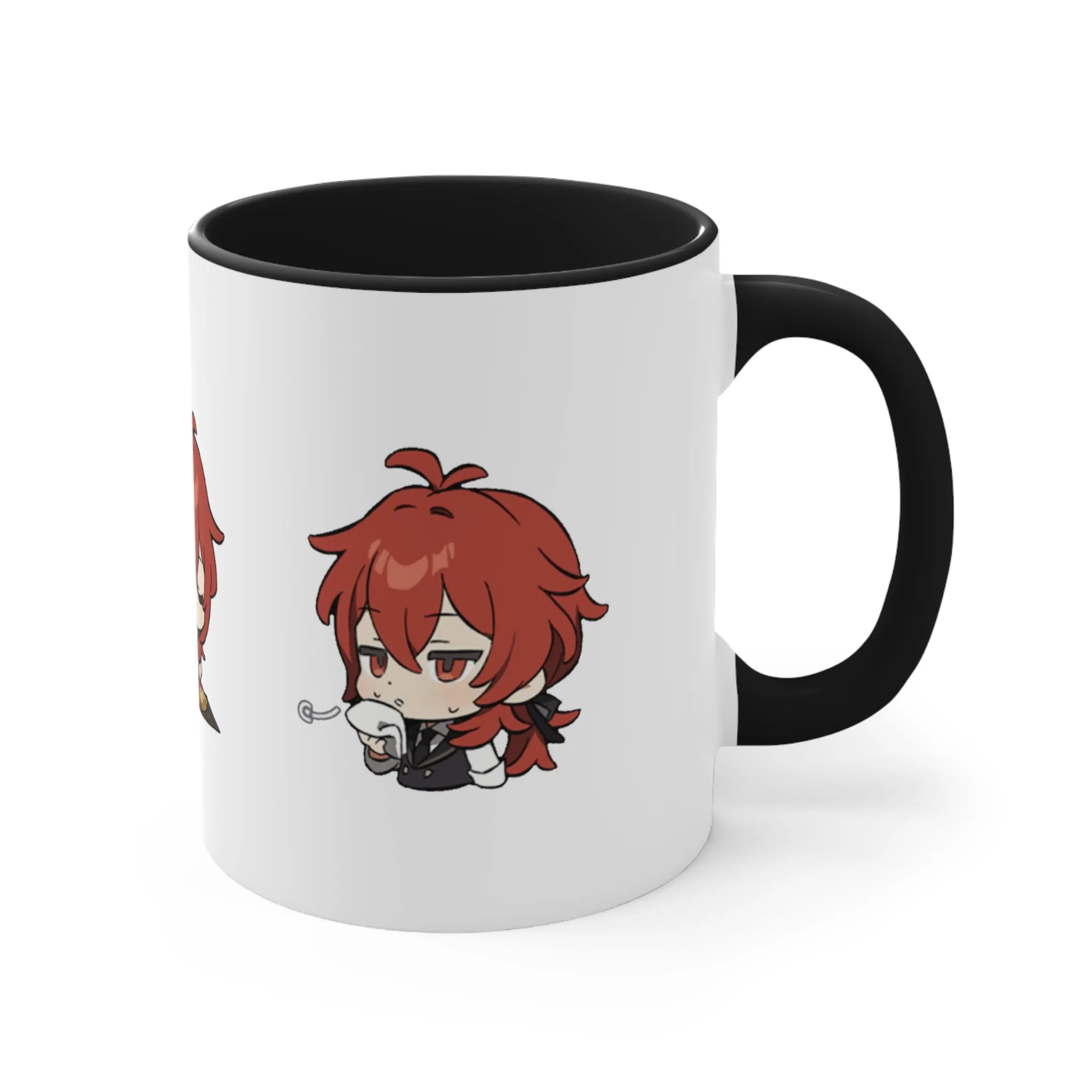 Diluc Genshin Impact Accent Coffee Mug, 11oz Cups Mugs Cup Gift For Gamer Gifts Game Anime Fanart Fan Birthday Valentine's Christmas