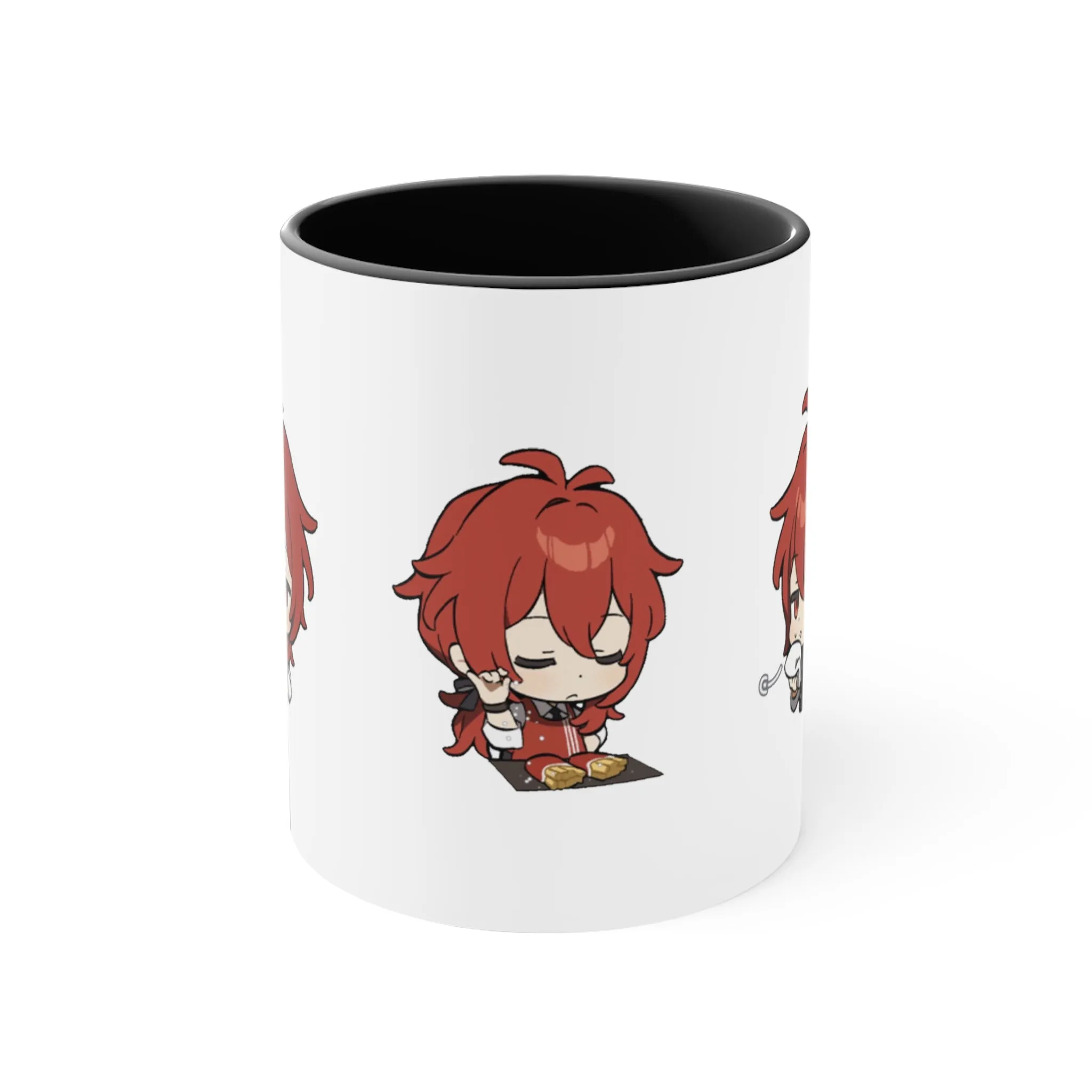 Diluc Genshin Impact Accent Coffee Mug, 11oz Cups Mugs Cup Gift For Gamer Gifts Game Anime Fanart Fan Birthday Valentine's Christmas