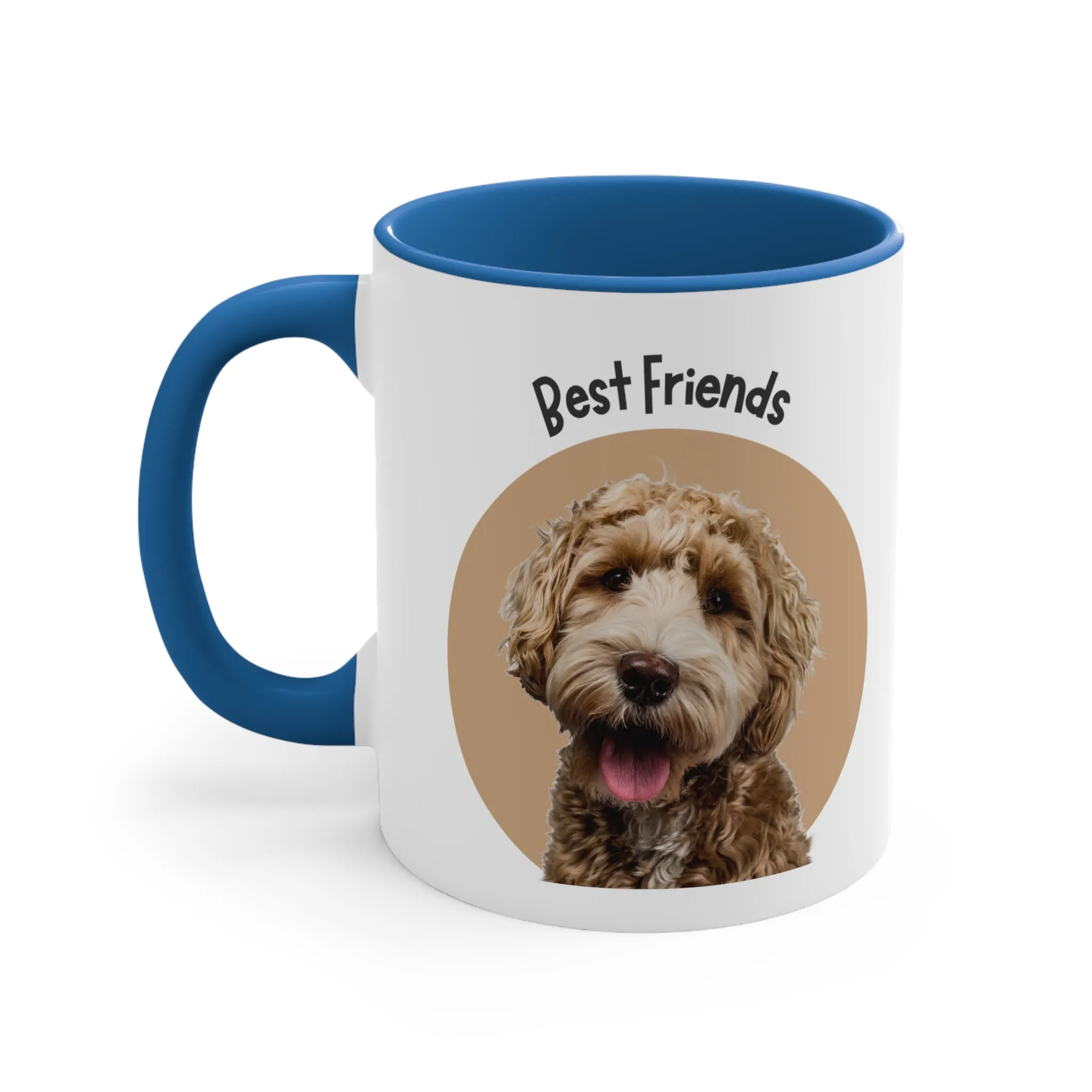 Doodle Dog Lover Best Friends Coffee Mug, 11oz Multi Colors Classic Style