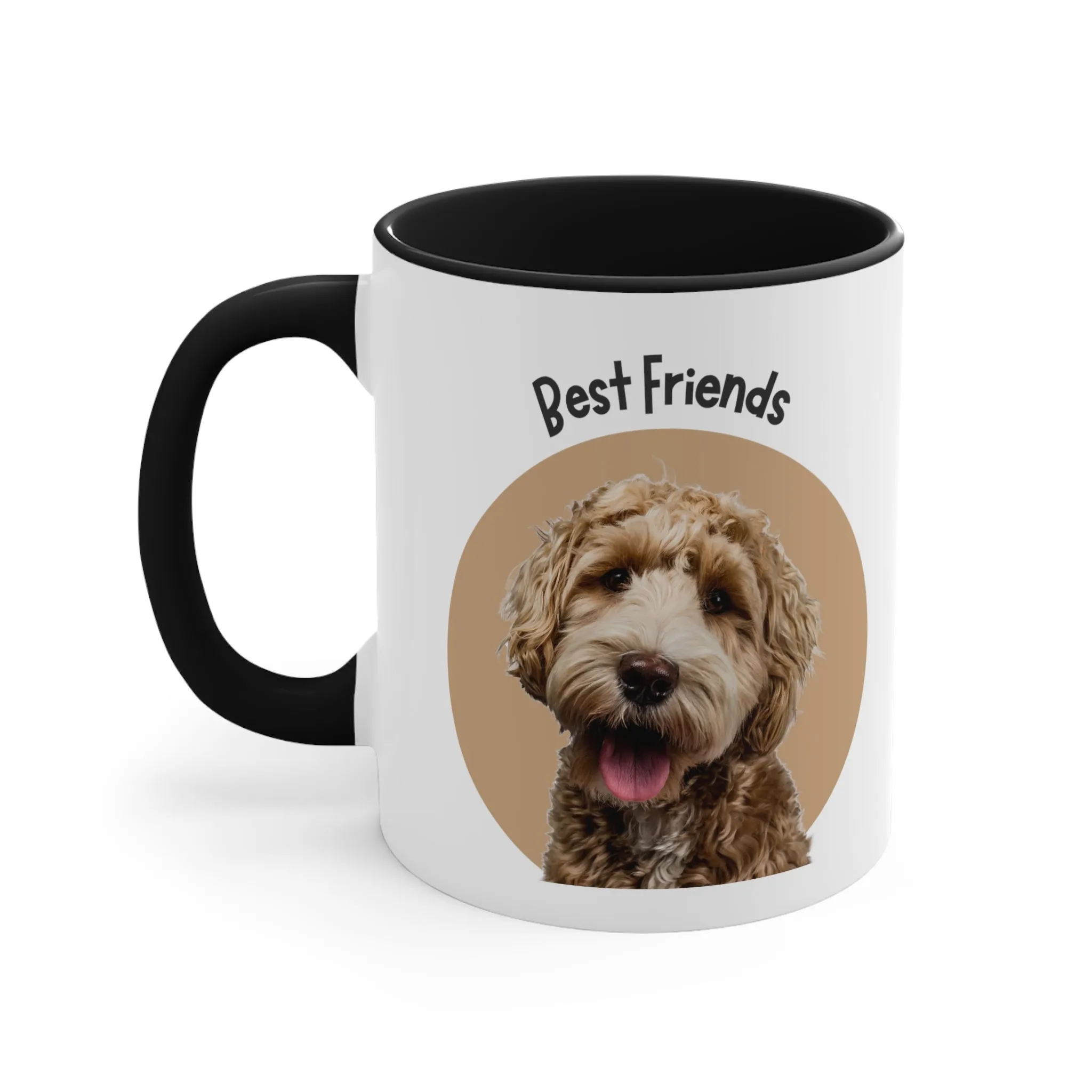 Doodle Dog Lover Best Friends Coffee Mug, 11oz Multi Colors Classic Style