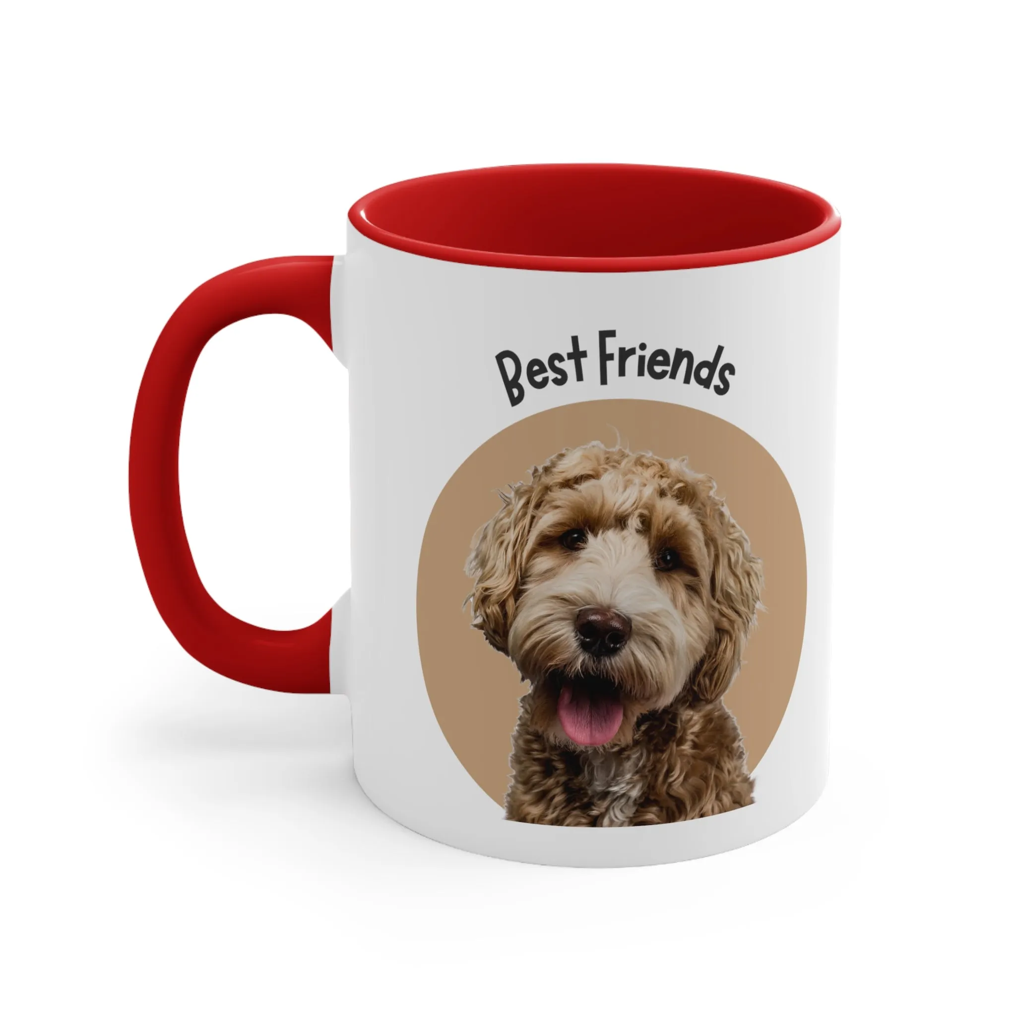 Doodle Dog Lover Best Friends Coffee Mug, 11oz Multi Colors Classic Style