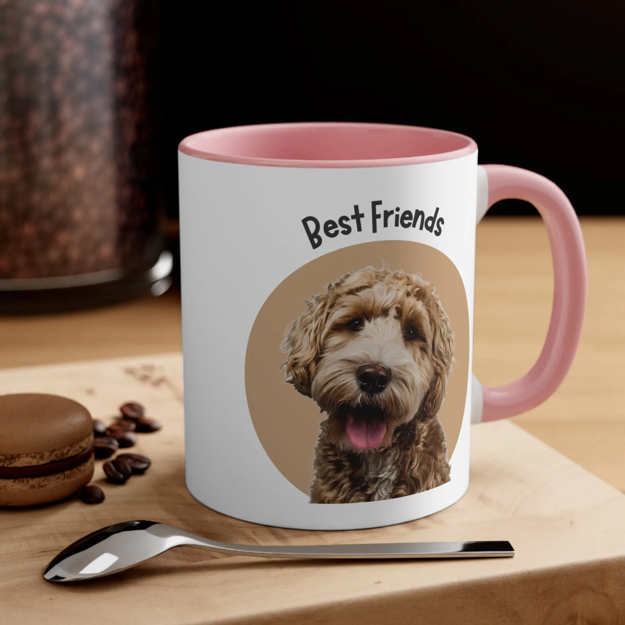 Doodle Dog Lover Best Friends Coffee Mug, 11oz Multi Colors Classic Style