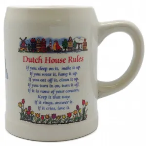 Dutch House Rules Ceramic Coffee Mug