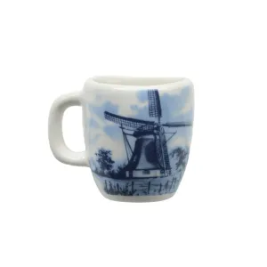 Dutch Windmill Scene Ceramic Mug Magnet