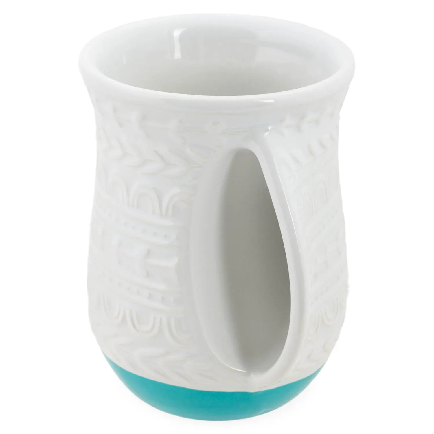 Elanze Designs Cup of Cozy Teal 14 ounce Ceramic Handwarmer Mug