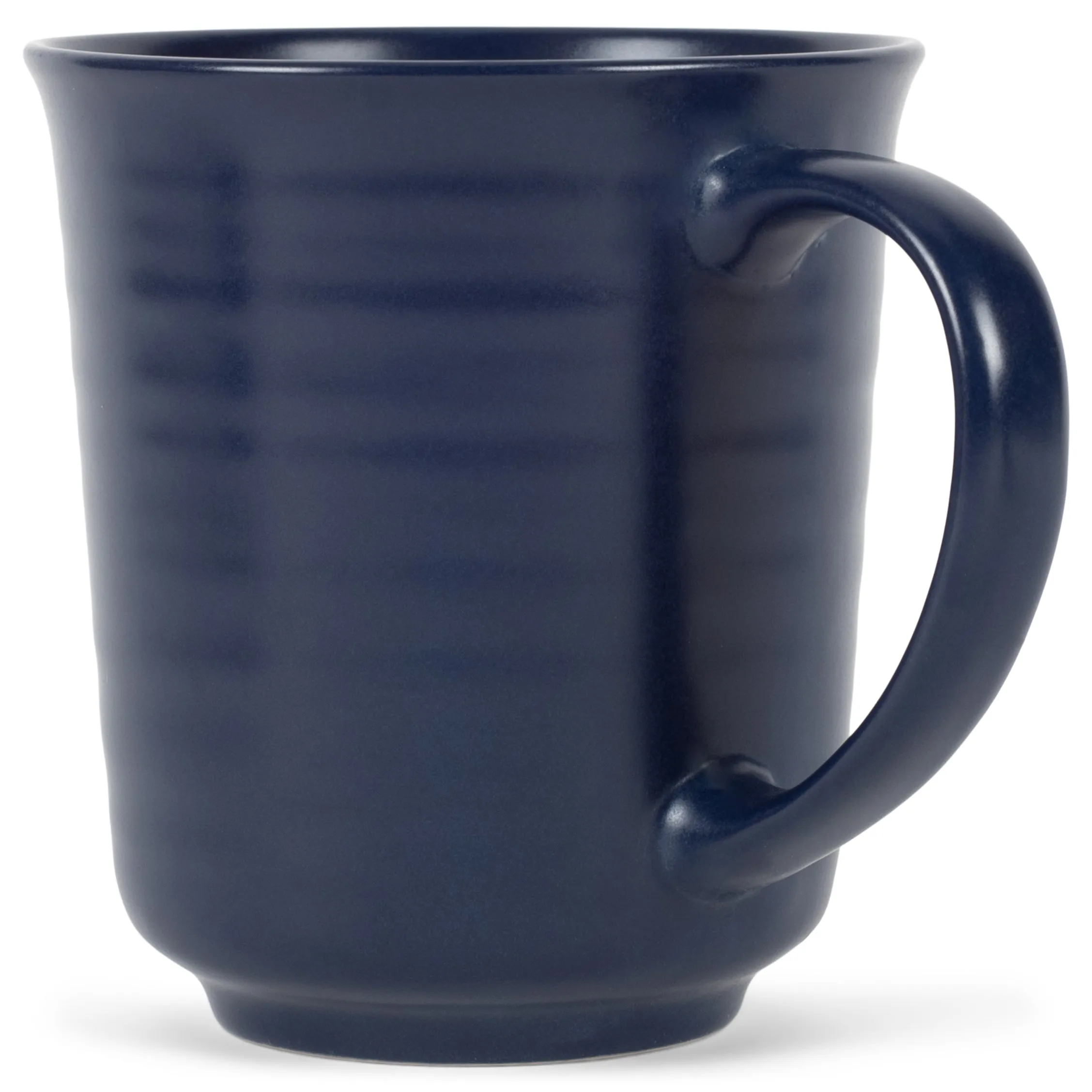 Elanze Designs Navy Blue Matte Glaze Finish 17 ounce Stoneware Coffee Cup Mugs Set of 4