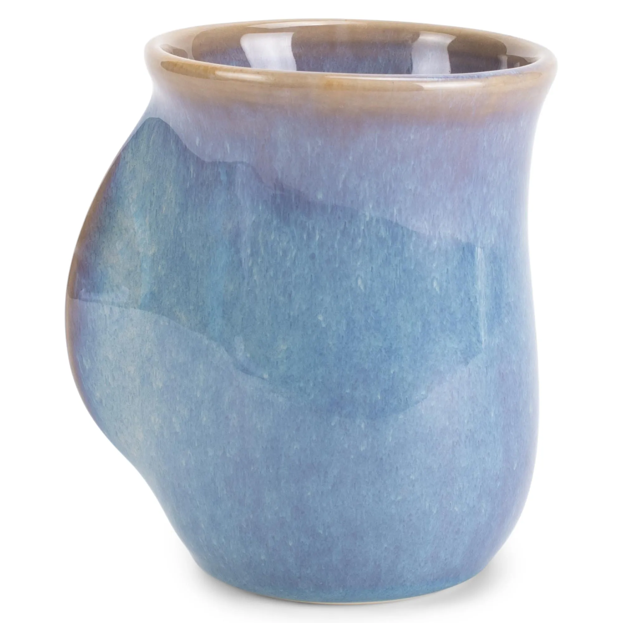 Elanze Designs Reactive 14 ounce Ceramic Handwarmer Mugs Set of 2, Ocean Sunrise