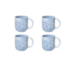 Ellementry The Earth Ceramic Mug (250 ML) | Mug for Coffee, Tea and Milk | Microwave Safe Cup | Cofee Mug for Office, Home and Travel | Chip Resistant | Birthday Gift (Pack of 4)