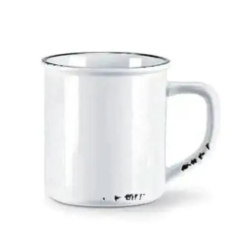 Enamel Look Mug-white