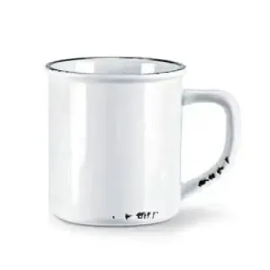 Enamel Look Mug-white