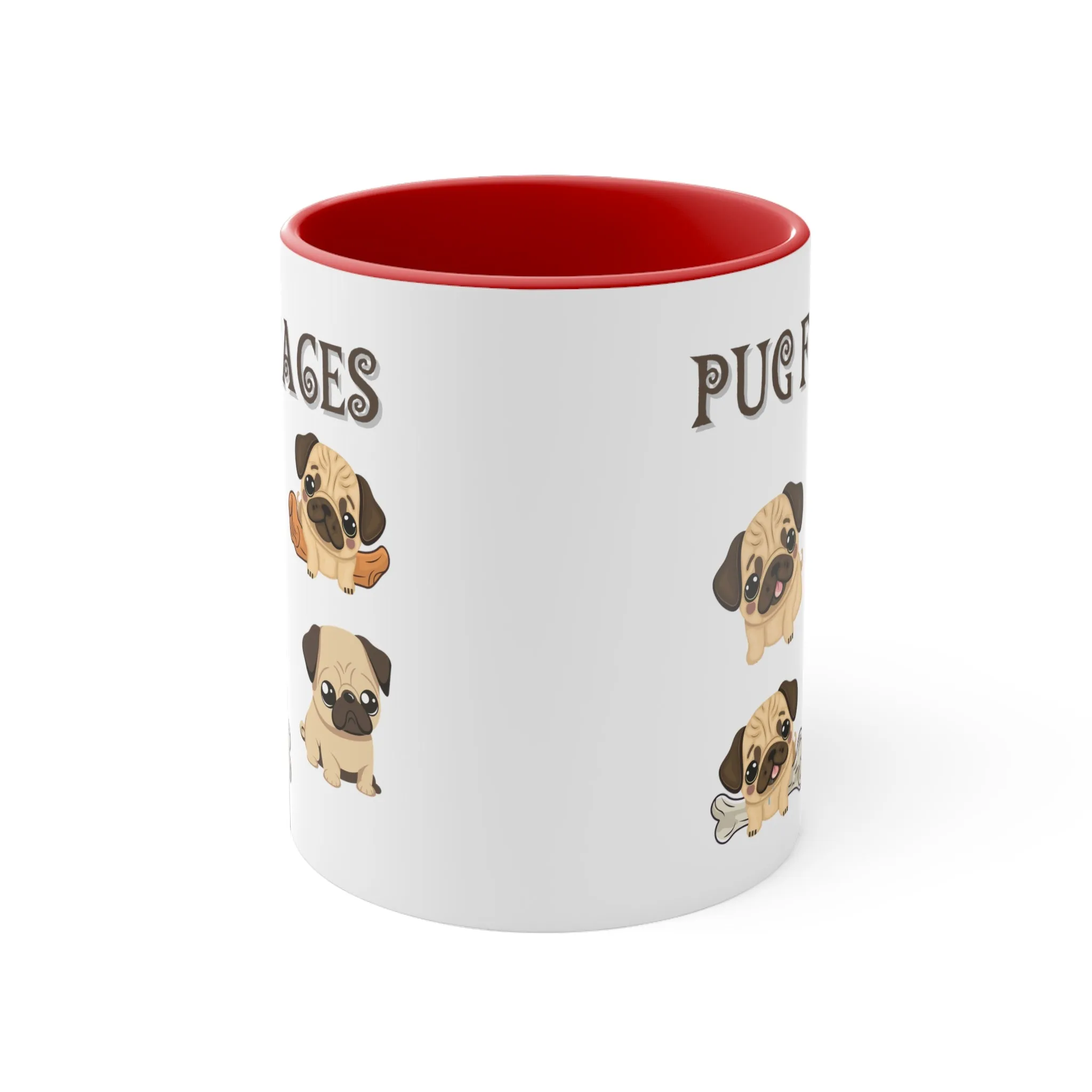 Enjoy this Custom Coffee Mug with Cute Pug Faces comes in  Multi-Colors 11 oz Gifts for Her, Dog lover gifts, dog mug