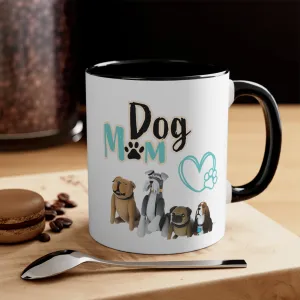 Fantastic Dog Mom with Cute Dogs on Multi-Color Coffee Mug for Dog Owners