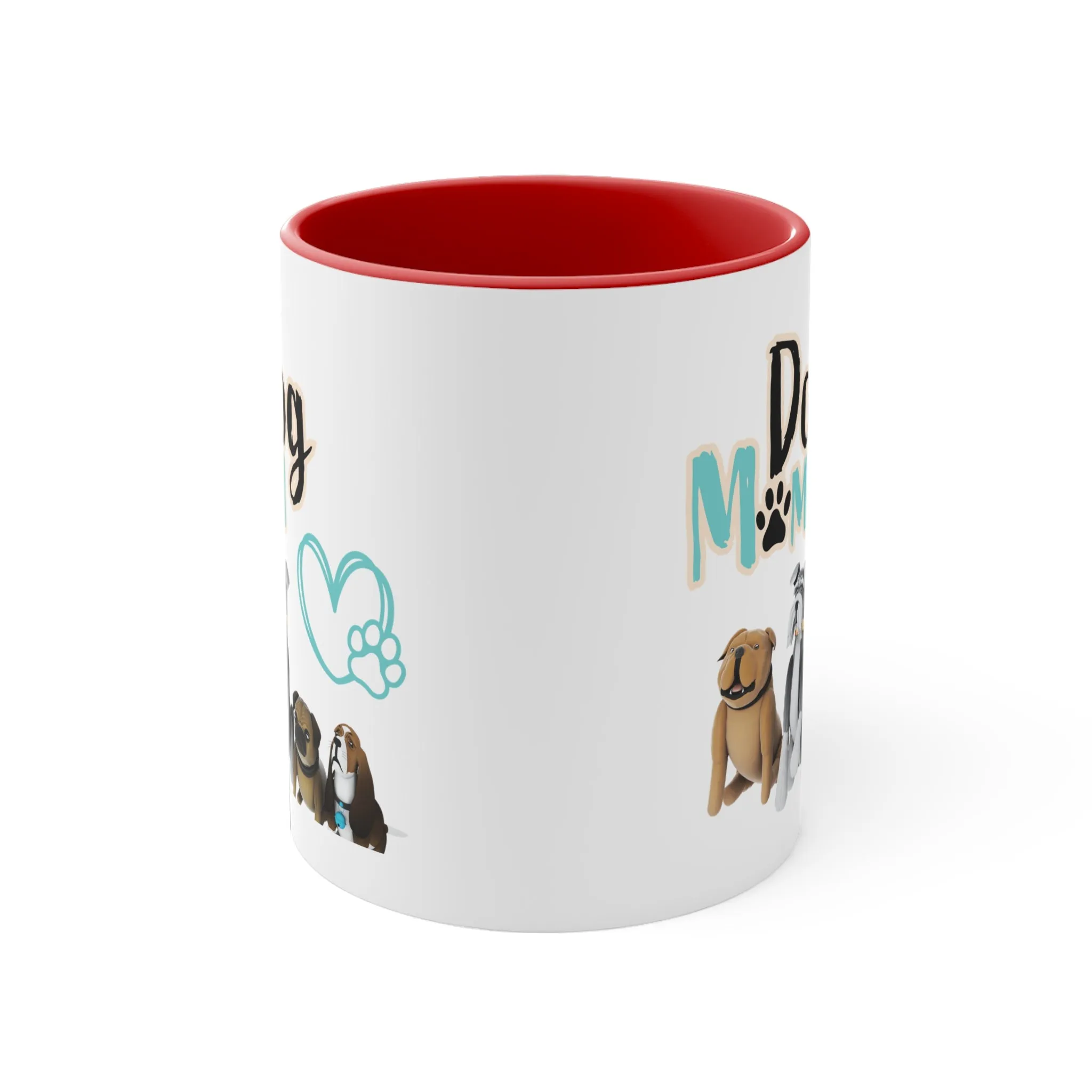 Fantastic Dog Mom with Cute Dogs on Multi-Color Coffee Mug for Dog Owners