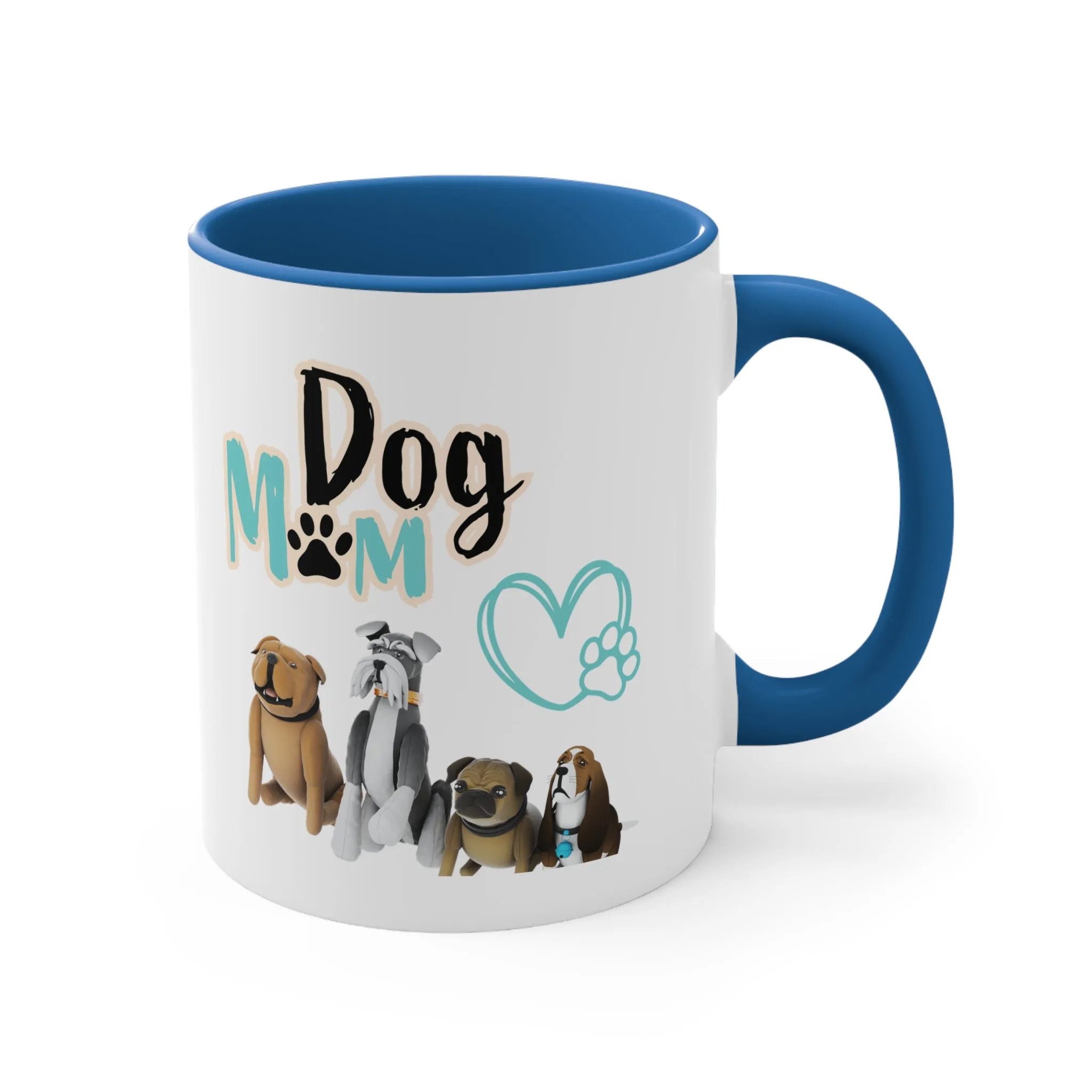 Fantastic Dog Mom with Cute Dogs on Multi-Color Coffee Mug for Dog Owners