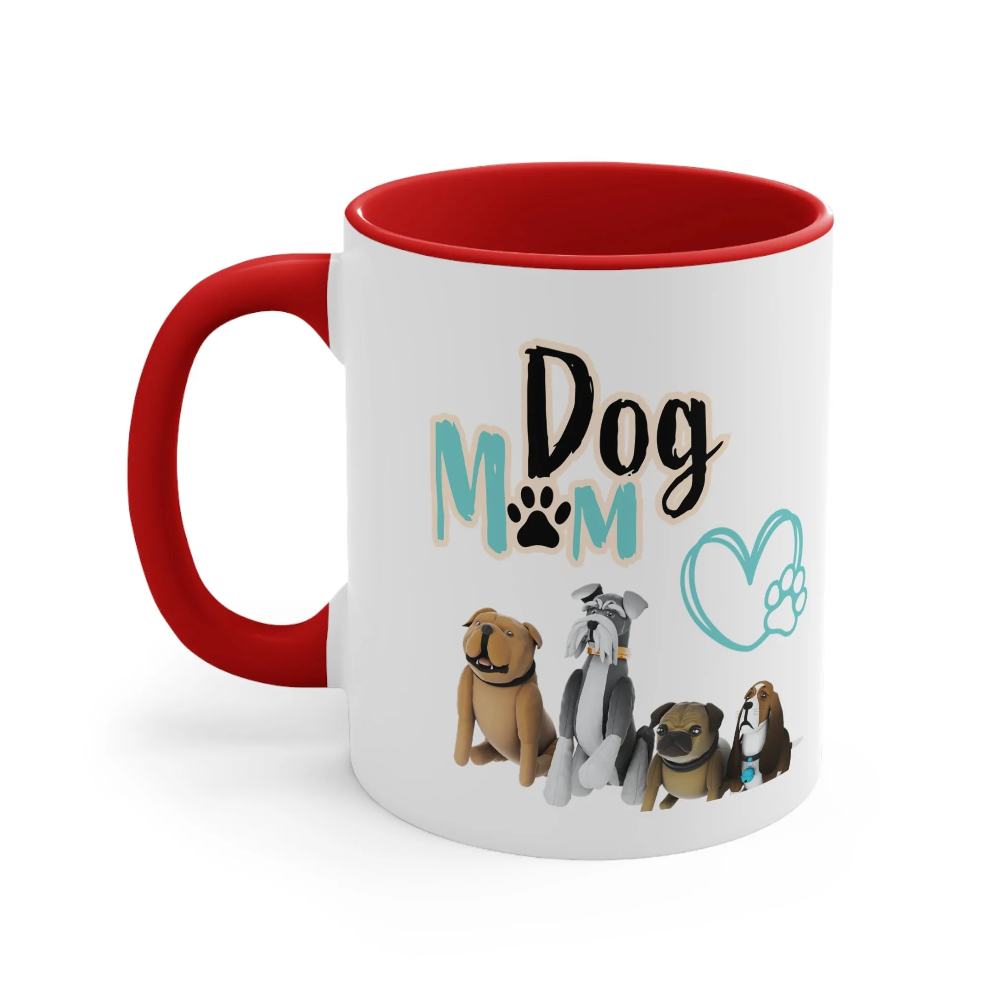 Fantastic Dog Mom with Cute Dogs on Multi-Color Coffee Mug for Dog Owners