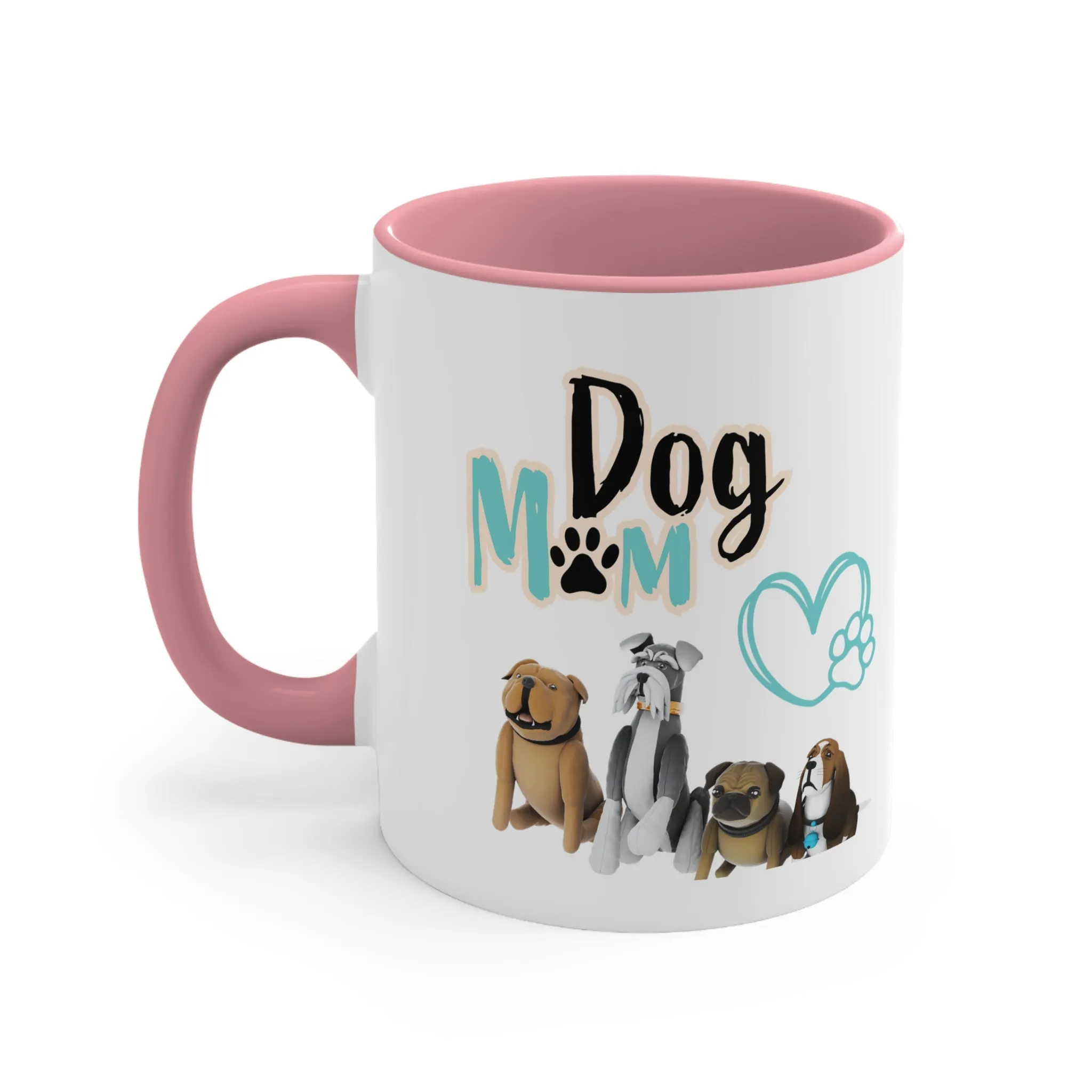 Fantastic Dog Mom with Cute Dogs on Multi-Color Coffee Mug for Dog Owners