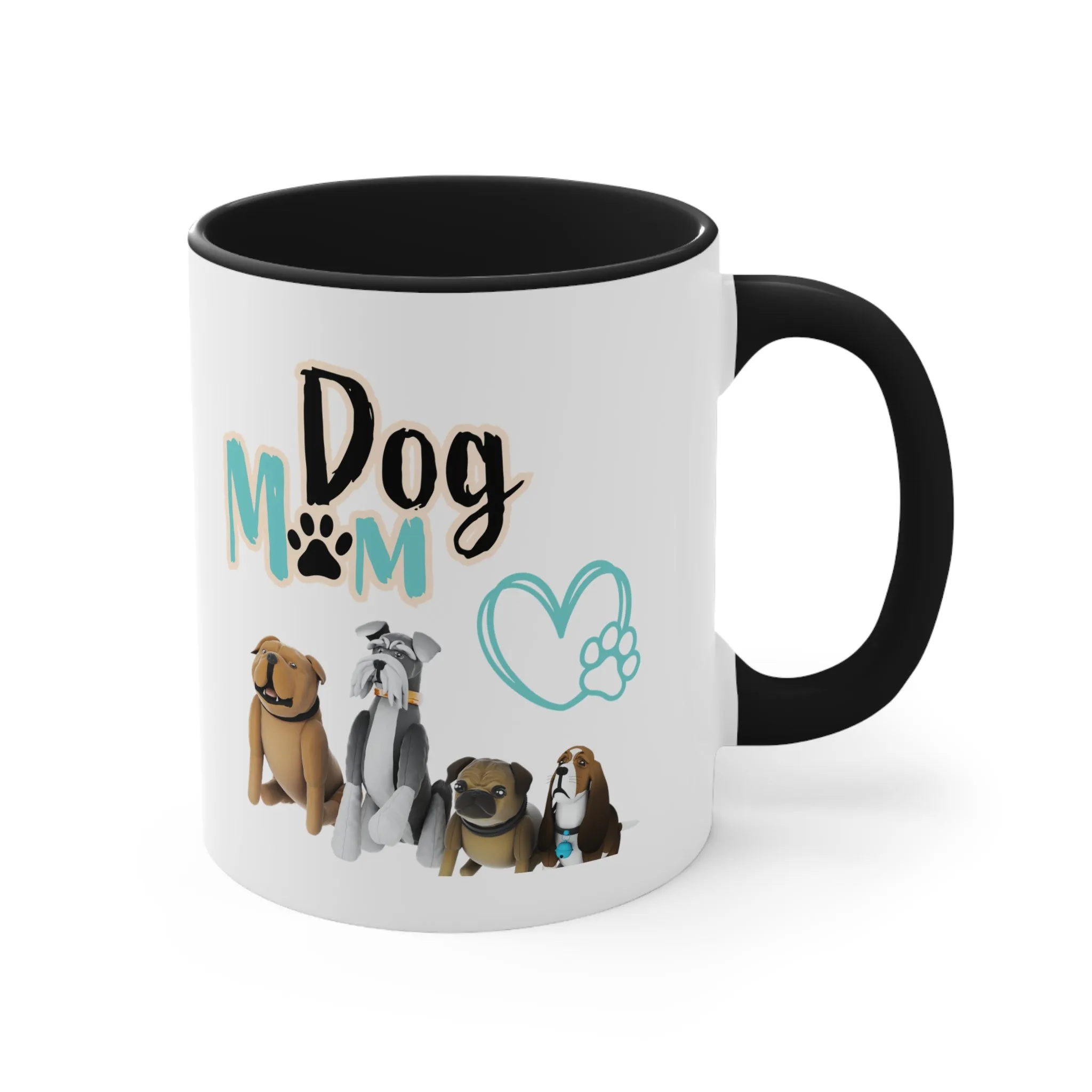 Fantastic Dog Mom with Cute Dogs on Multi-Color Coffee Mug for Dog Owners