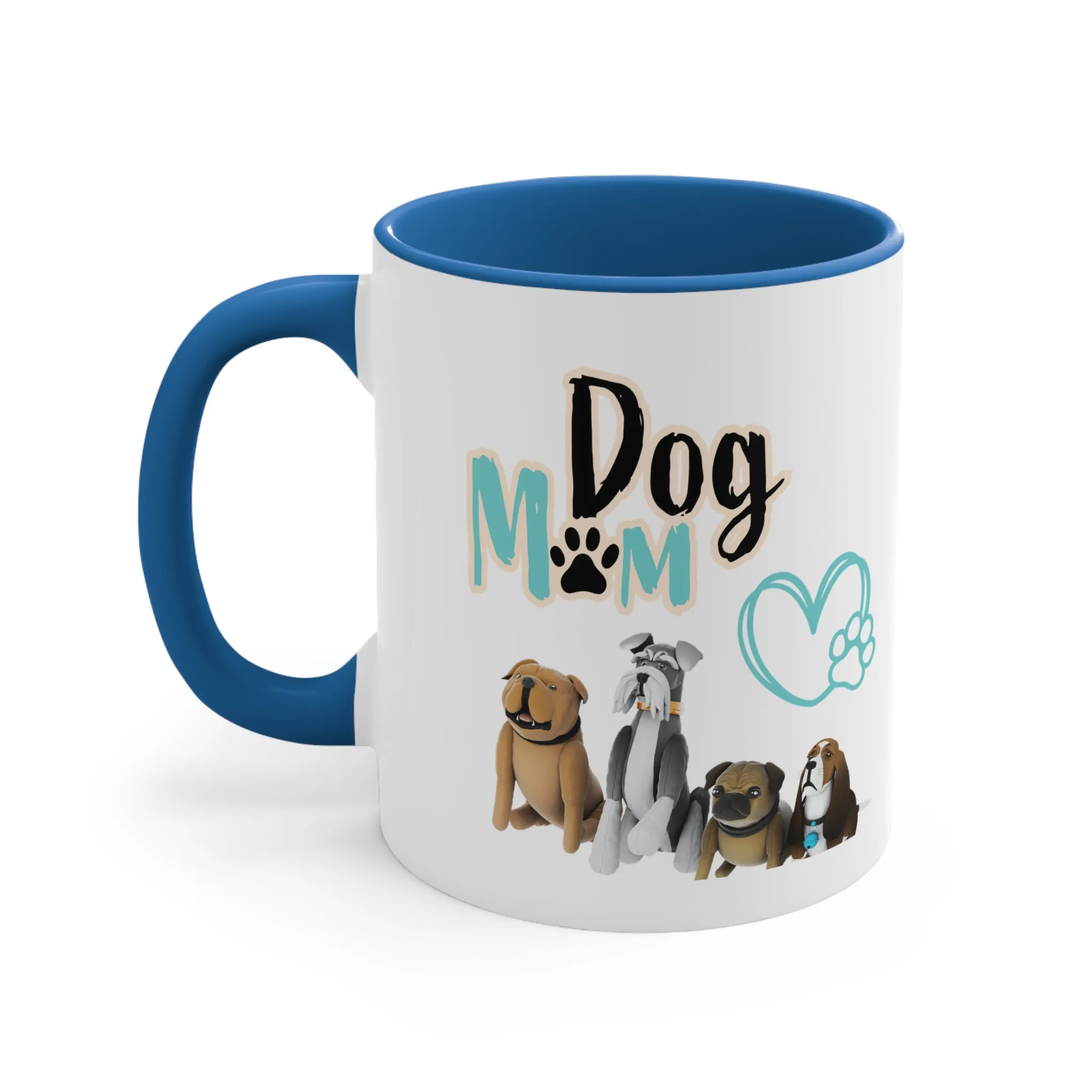 Fantastic Dog Mom with Cute Dogs on Multi-Color Coffee Mug for Dog Owners