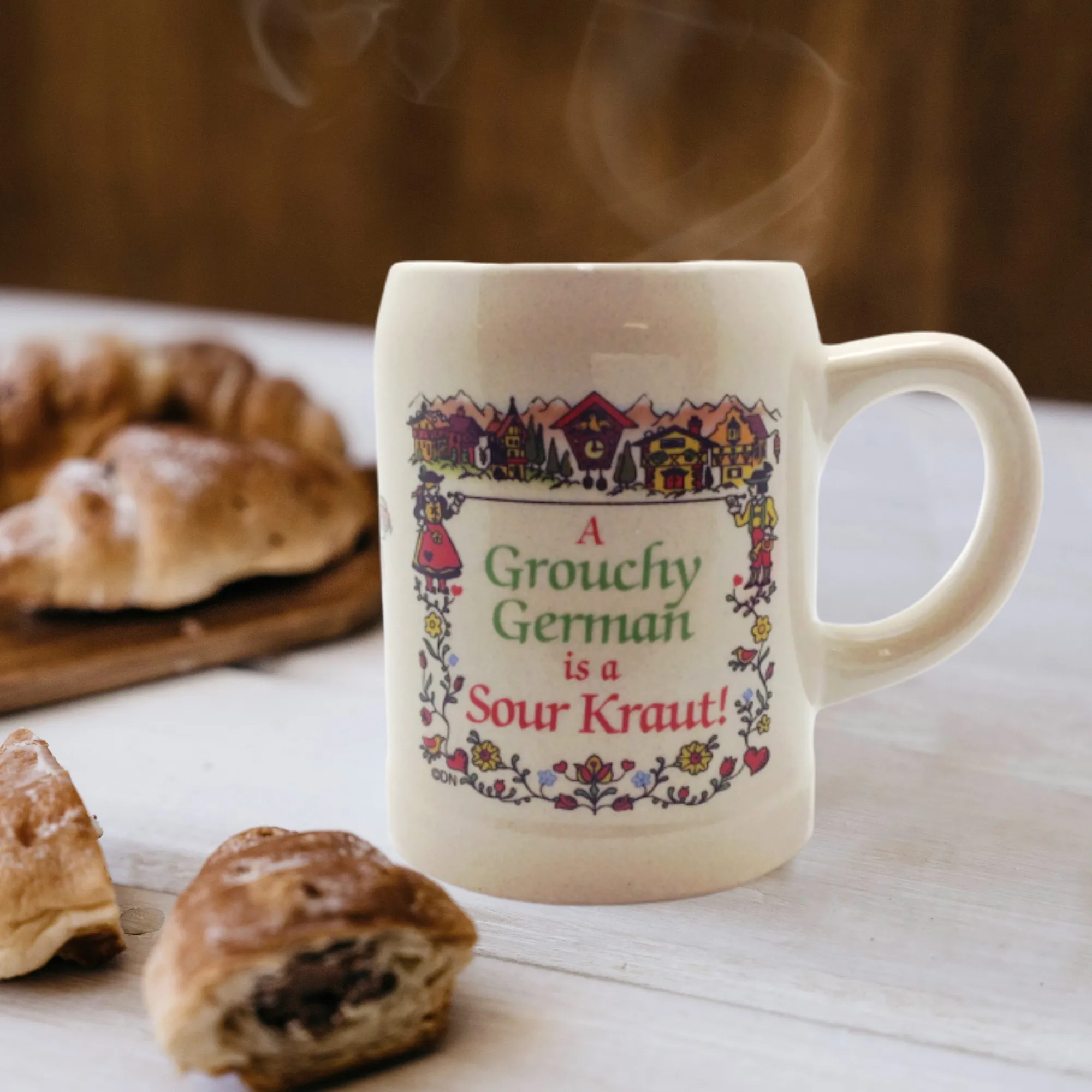 German Coffee Mug: "Grouchy German Is A Sour Kraut!"