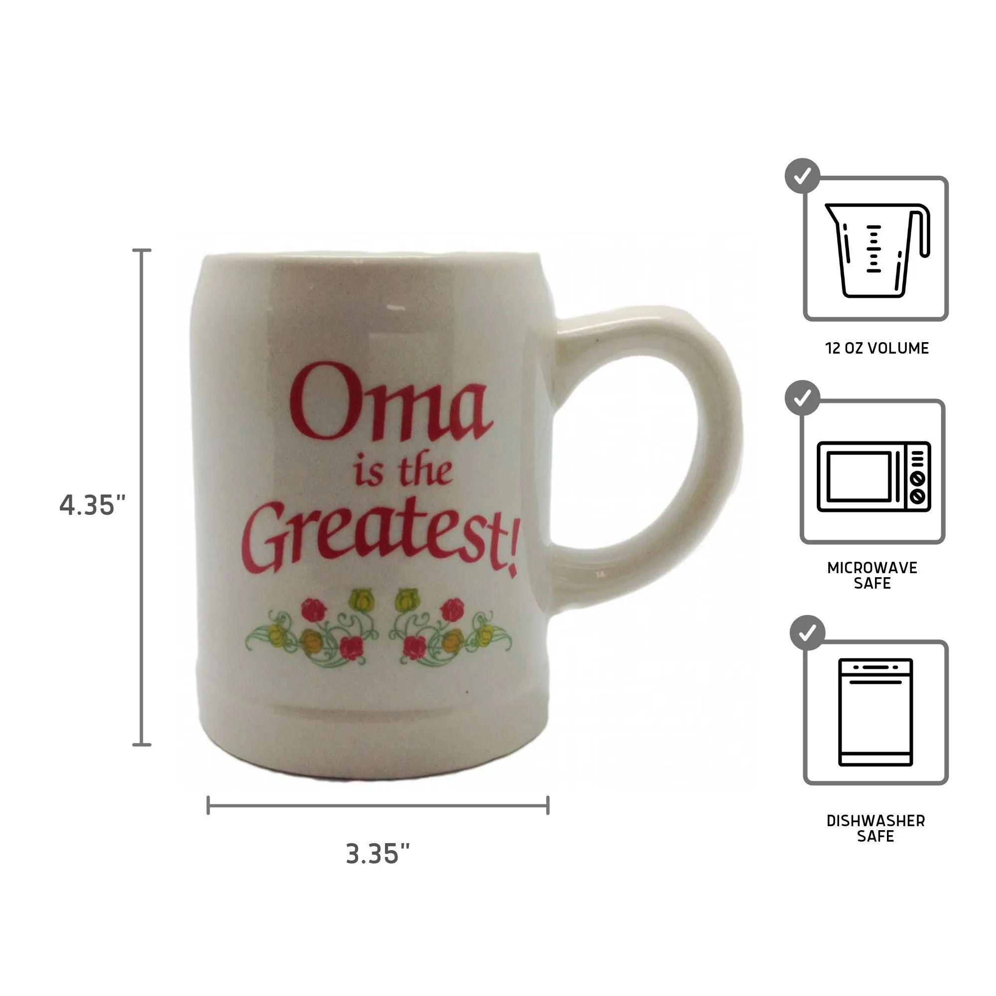 Gift for Oma German Coffee Mug: "Oma is the Greatest"