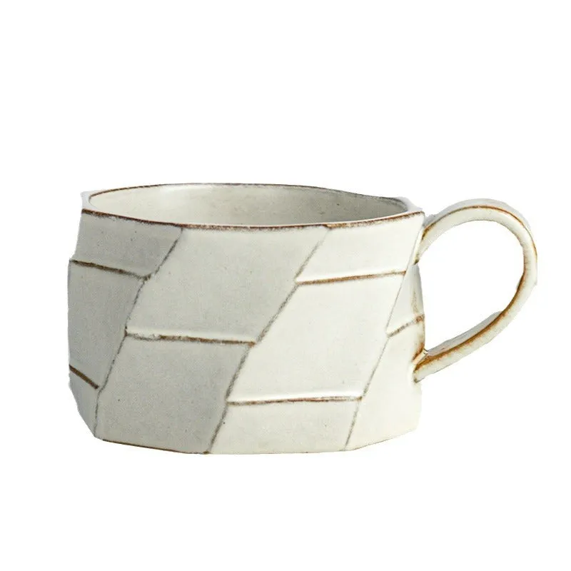 Gohobi White and Purple Ceramic Mug