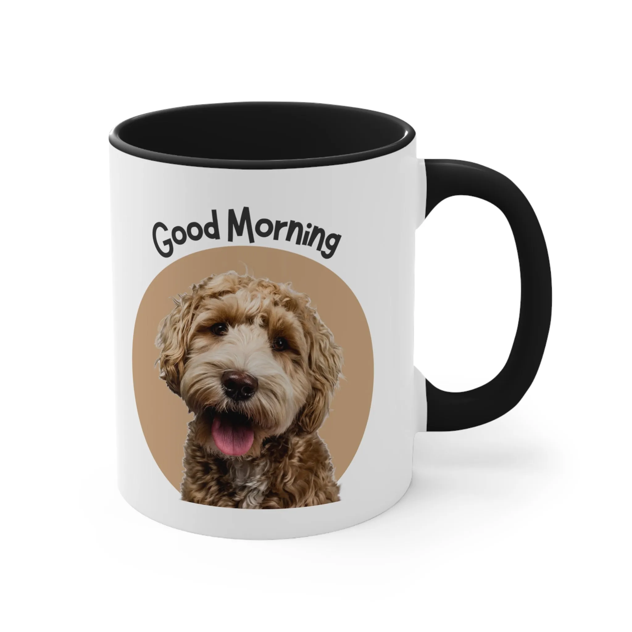 Good Morning Custom Golden Doodle Coffee Mug, 11oz Multi Colors, Dog Lover, Pet Owners,