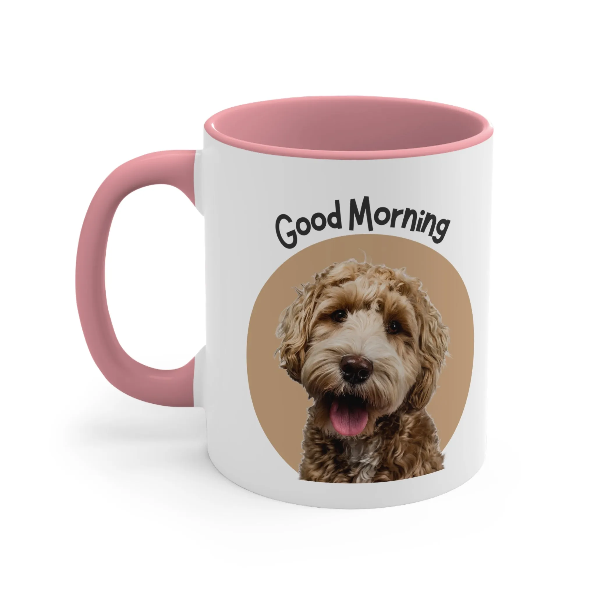 Good Morning Custom Golden Doodle Coffee Mug, 11oz Multi Colors, Dog Lover, Pet Owners,