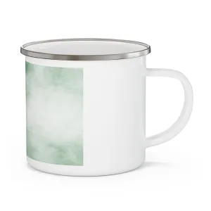 Green Cloud Enamel Camping Mug