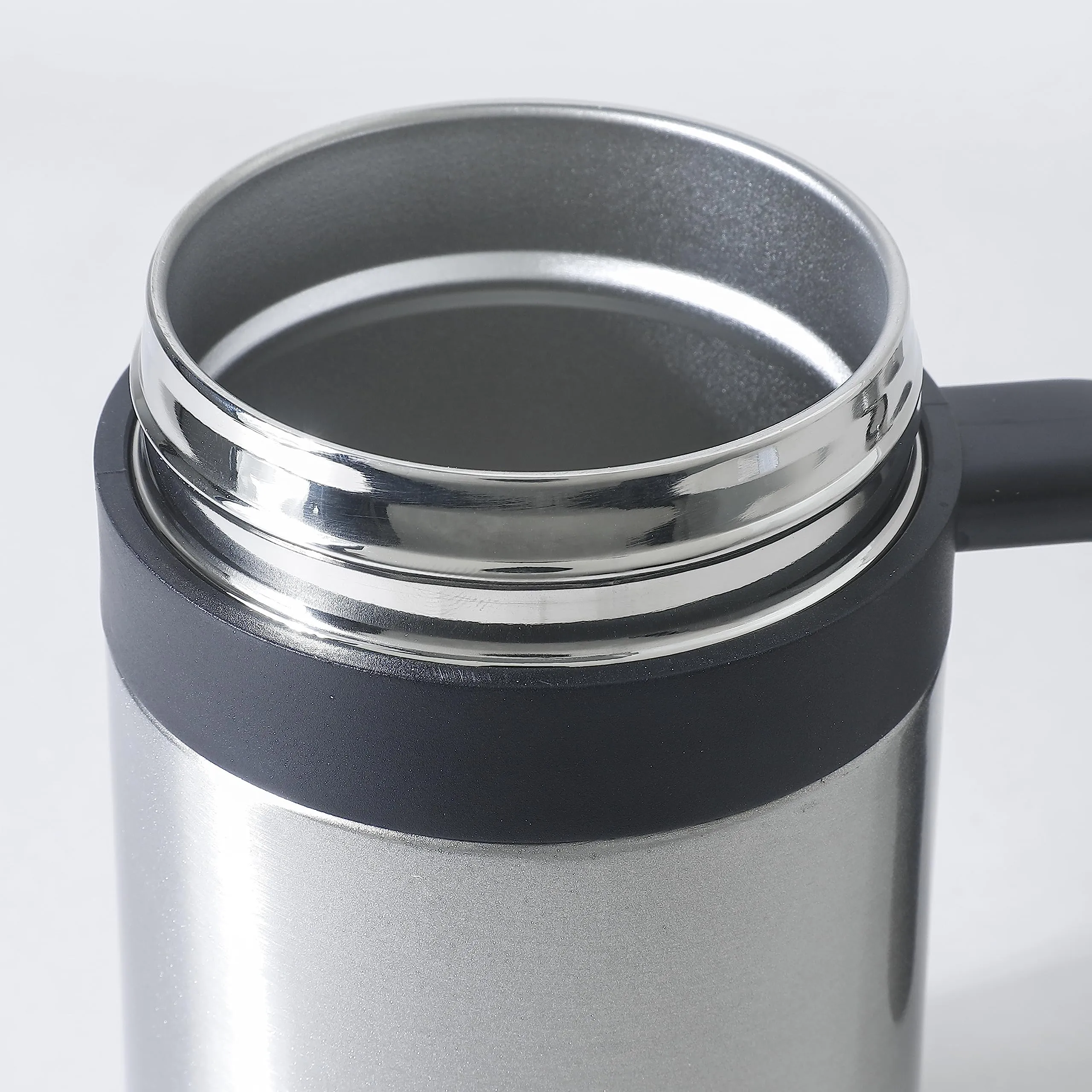 Homestic Stainless Steel Vacuum Insulated Travel Mug with Lid 420 ML (Silver)