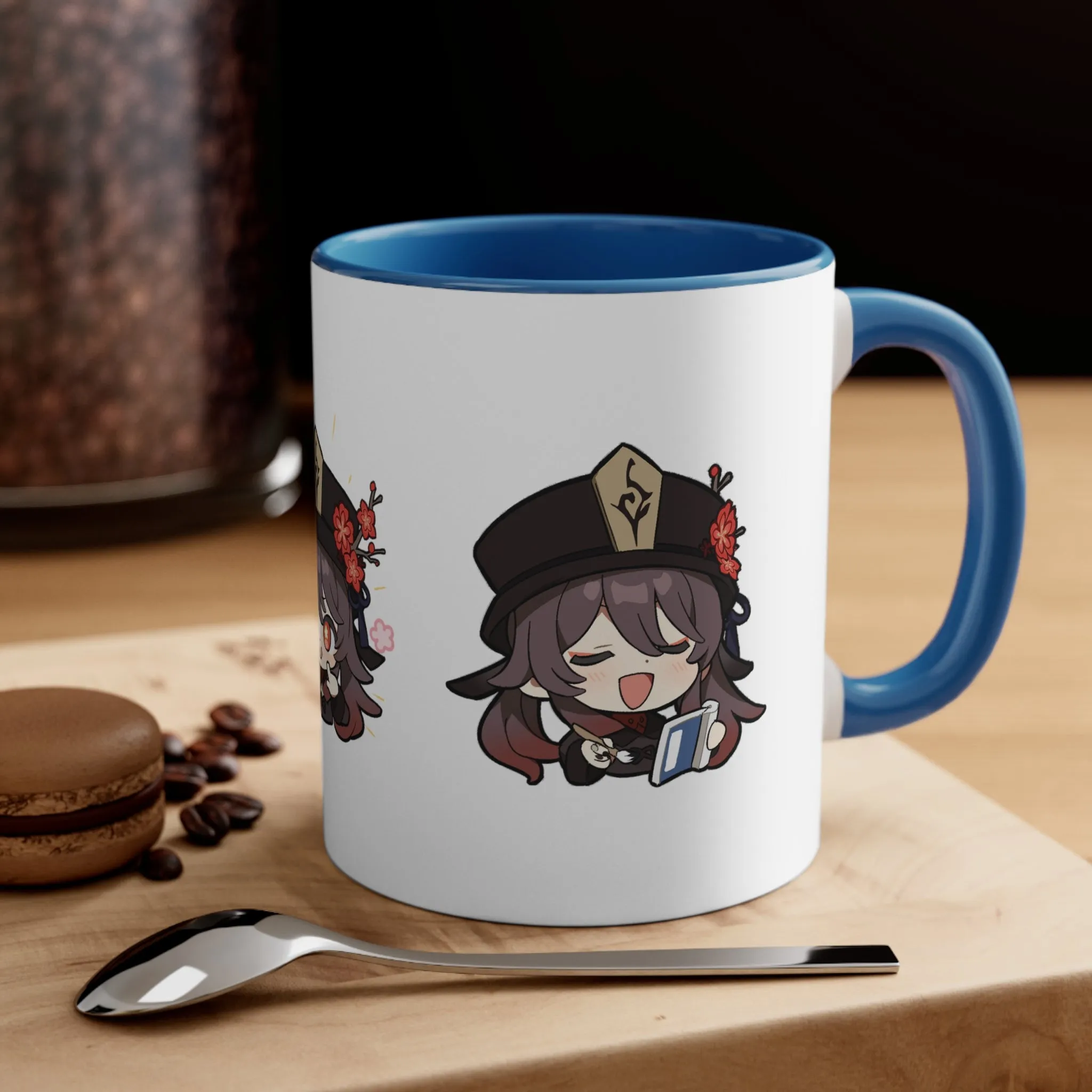 Hutao Genshin Impact Accent Coffee Mug, 11oz Cups Mugs Cup Gift For Gamer Gifts Game Anime Fanart Fan Birthday Valentine's Christmas