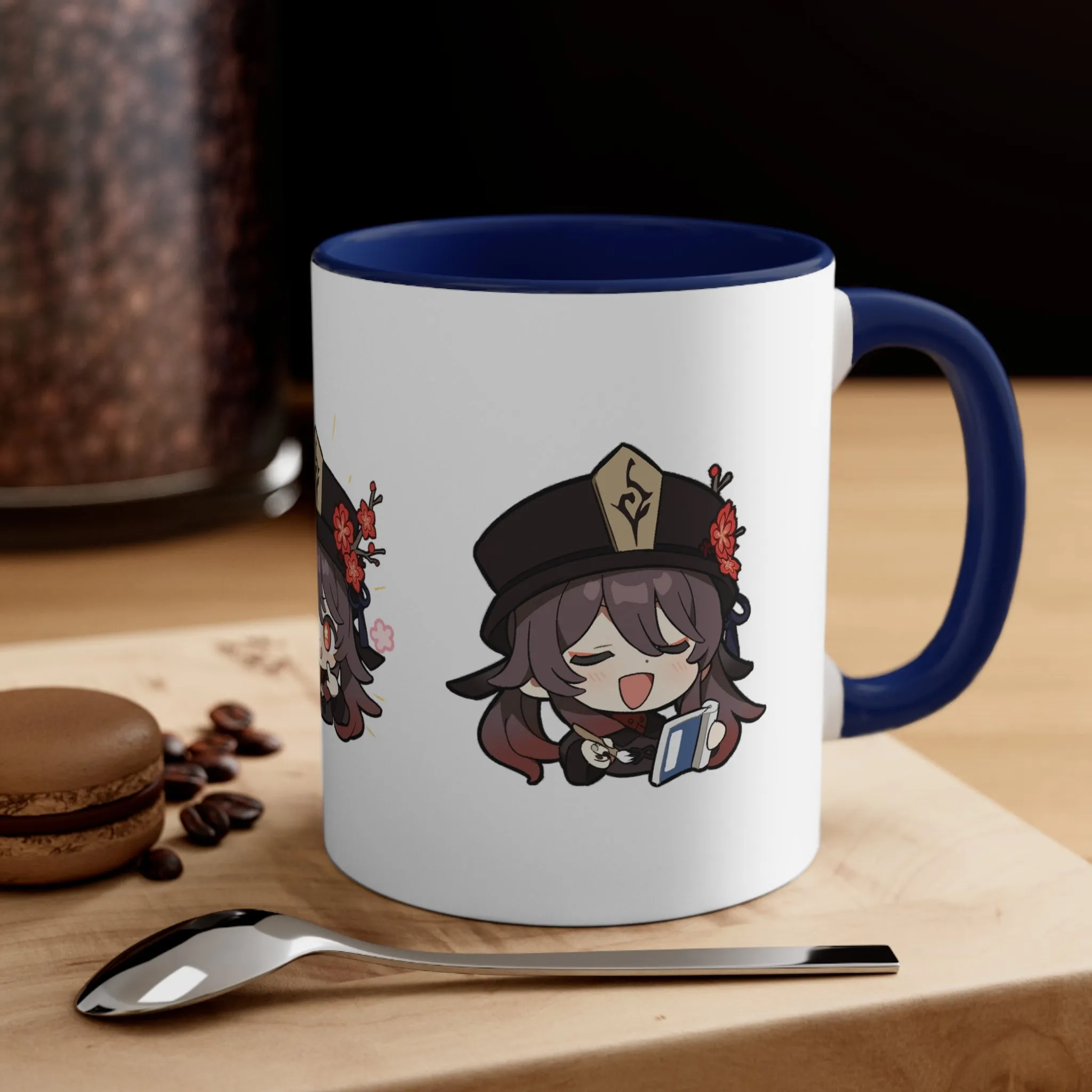 Hutao Genshin Impact Accent Coffee Mug, 11oz Cups Mugs Cup Gift For Gamer Gifts Game Anime Fanart Fan Birthday Valentine's Christmas