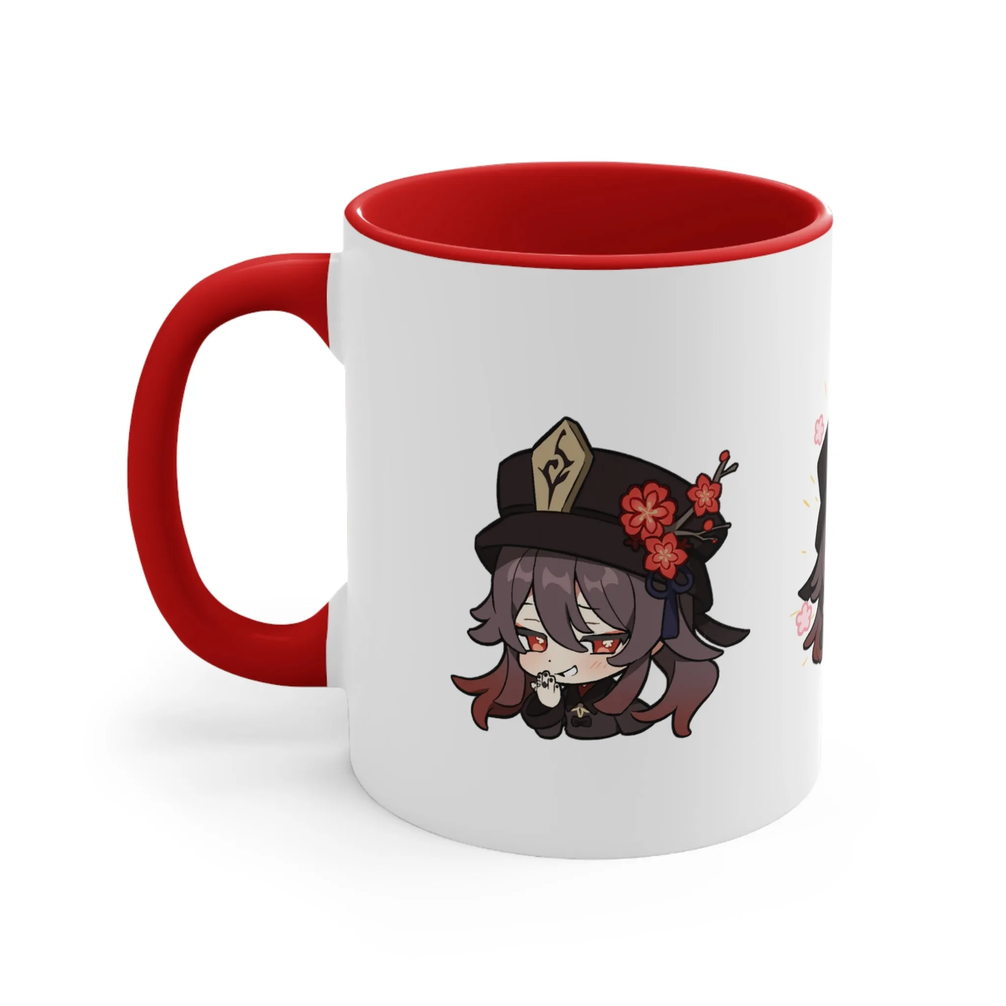 Hutao Genshin Impact Accent Coffee Mug, 11oz Cups Mugs Cup Gift For Gamer Gifts Game Anime Fanart Fan Birthday Valentine's Christmas