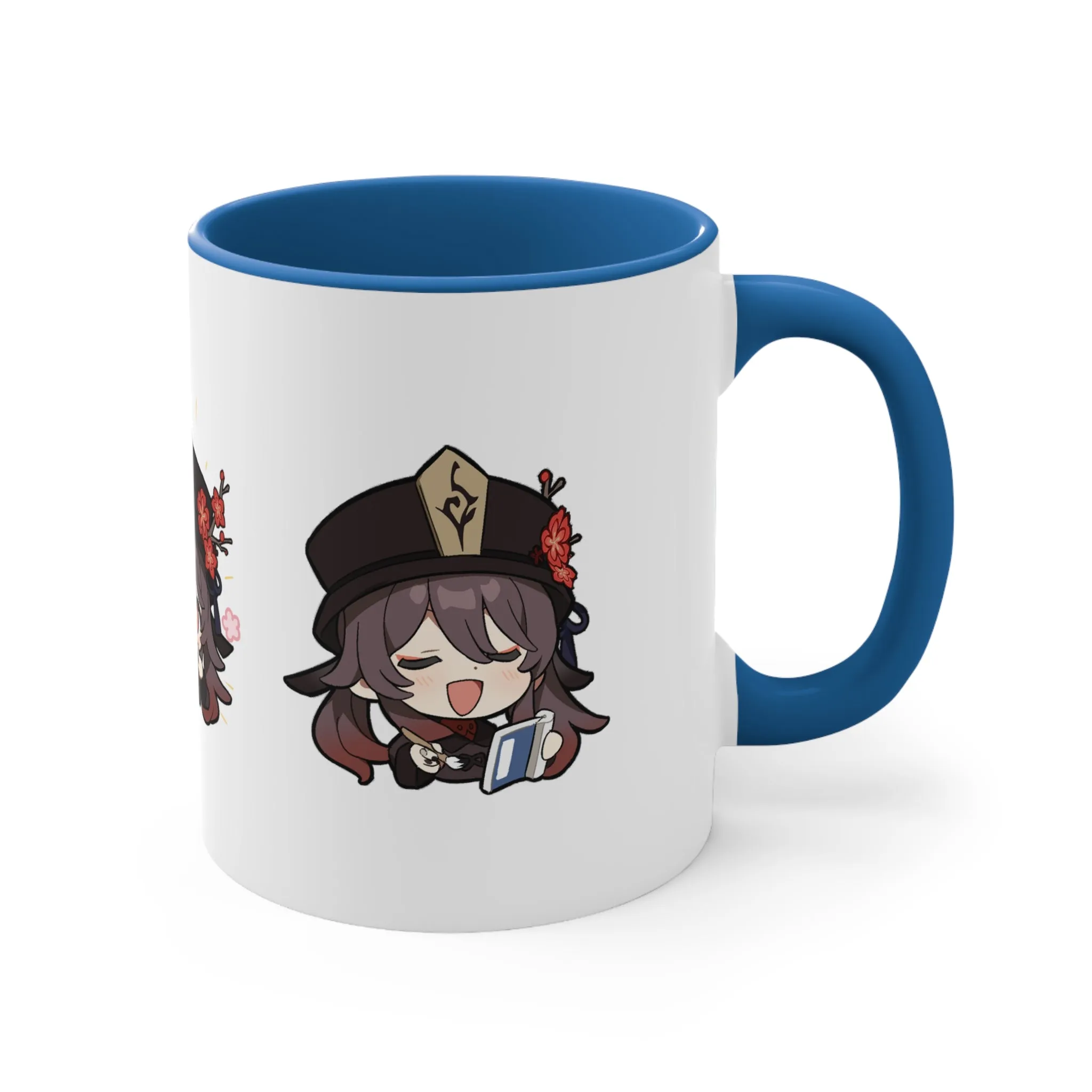 Hutao Genshin Impact Accent Coffee Mug, 11oz Cups Mugs Cup Gift For Gamer Gifts Game Anime Fanart Fan Birthday Valentine's Christmas