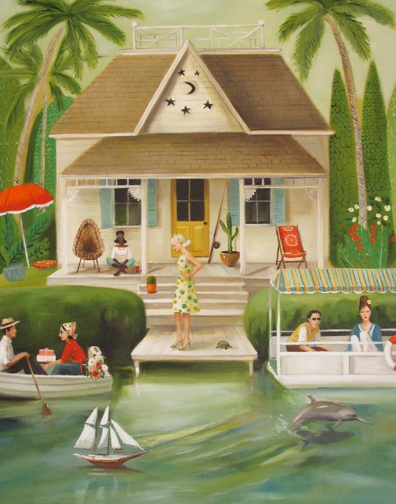 June Everheart’s Splendid Summer Home - Janet Hill Studio Art Print