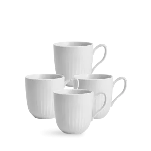 Kähler Hammershøi Mug Set, White, 11.2 Oz, 4 Pcs.