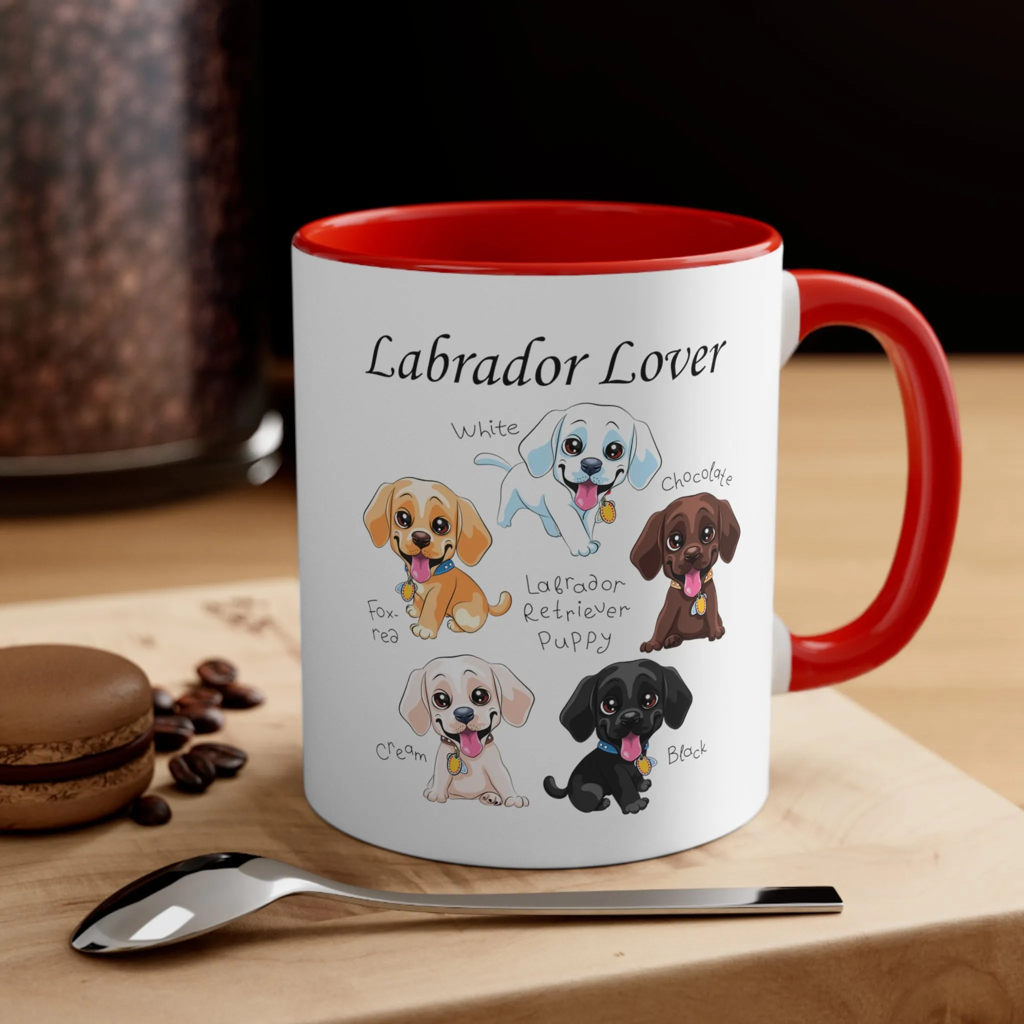 Labrador Love in Every Sip - Personalized 11 oz Multi-Color Coffee Mugs for Dog Lovers