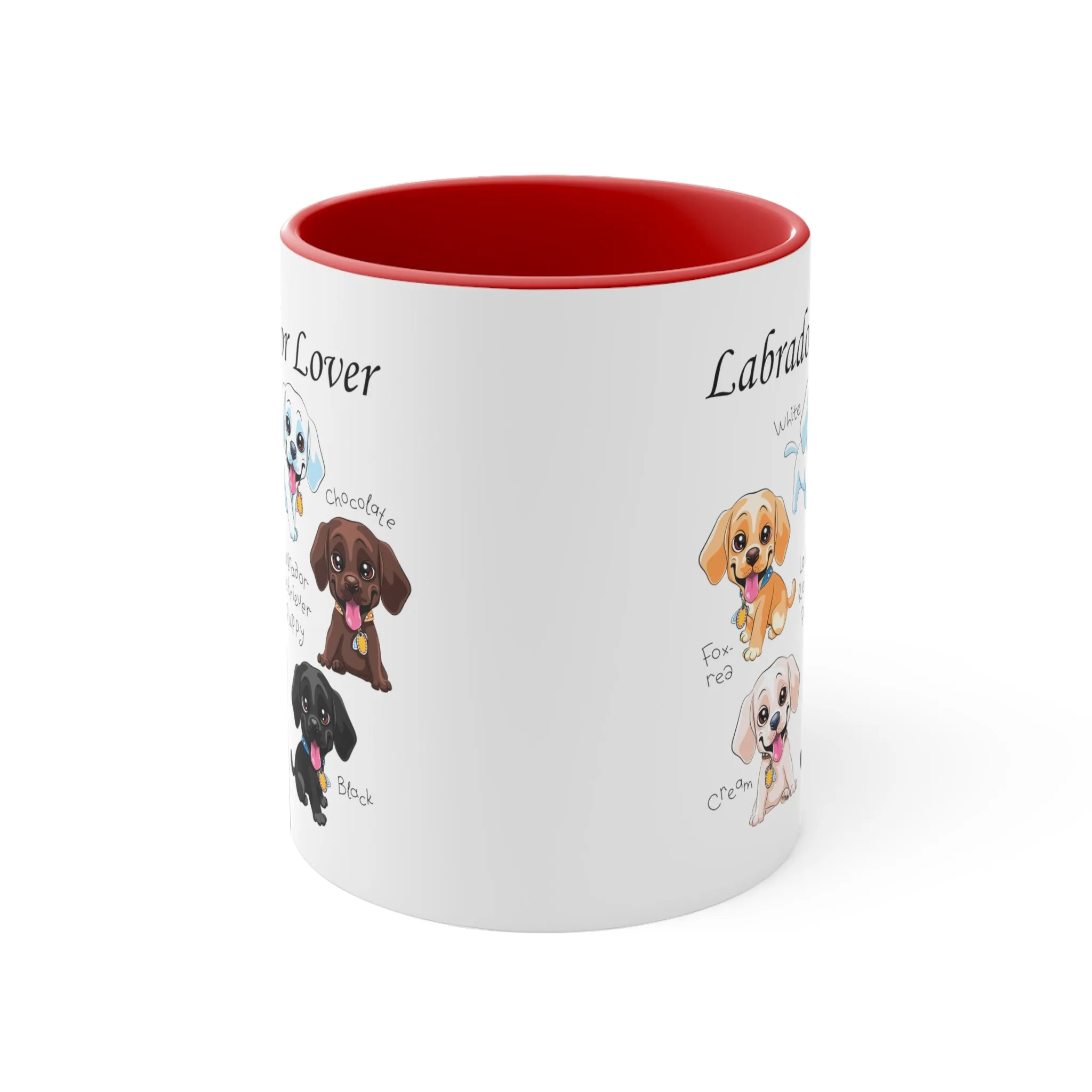 Labrador Love in Every Sip - Personalized 11 oz Multi-Color Coffee Mugs for Dog Lovers