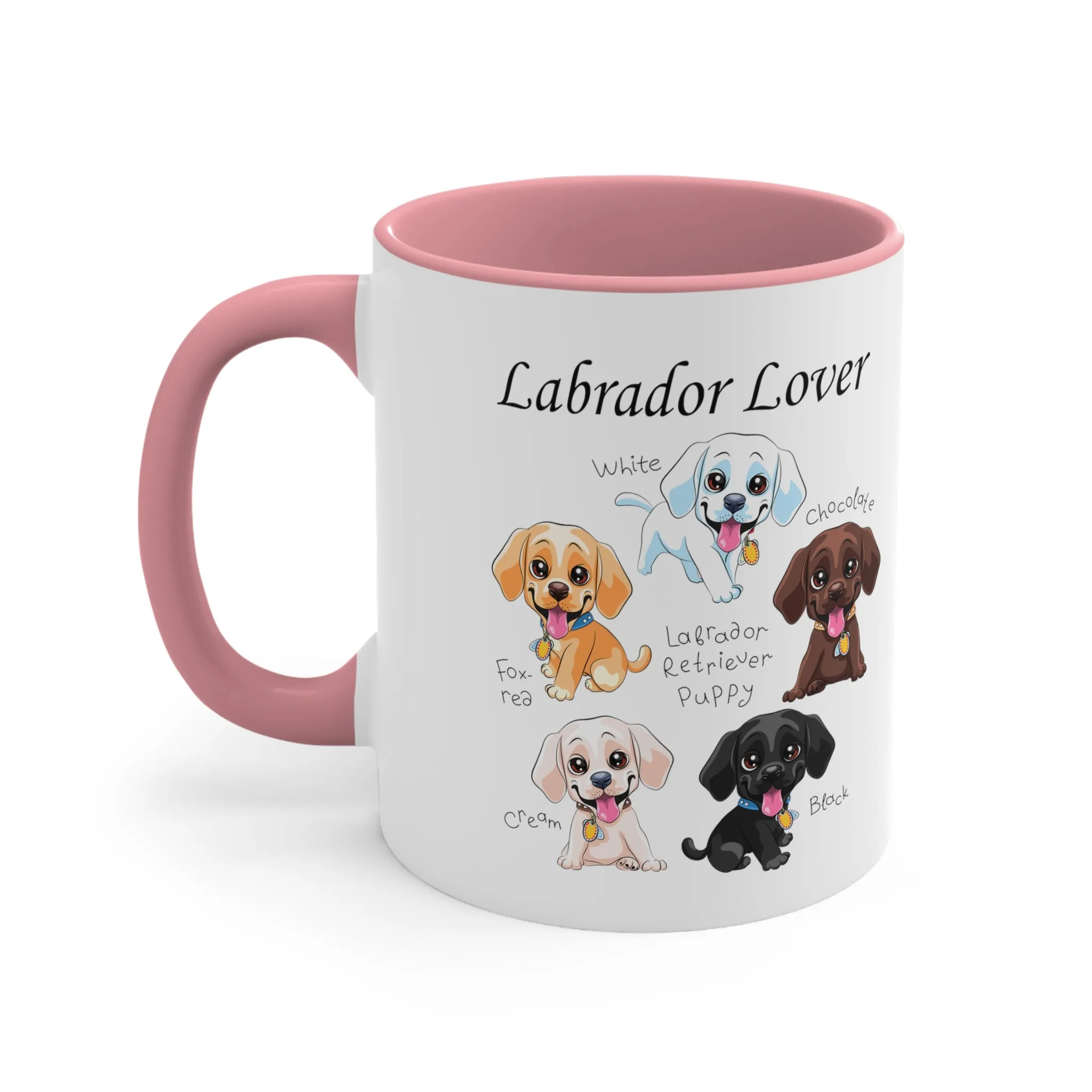 Labrador Love in Every Sip - Personalized 11 oz Multi-Color Coffee Mugs for Dog Lovers