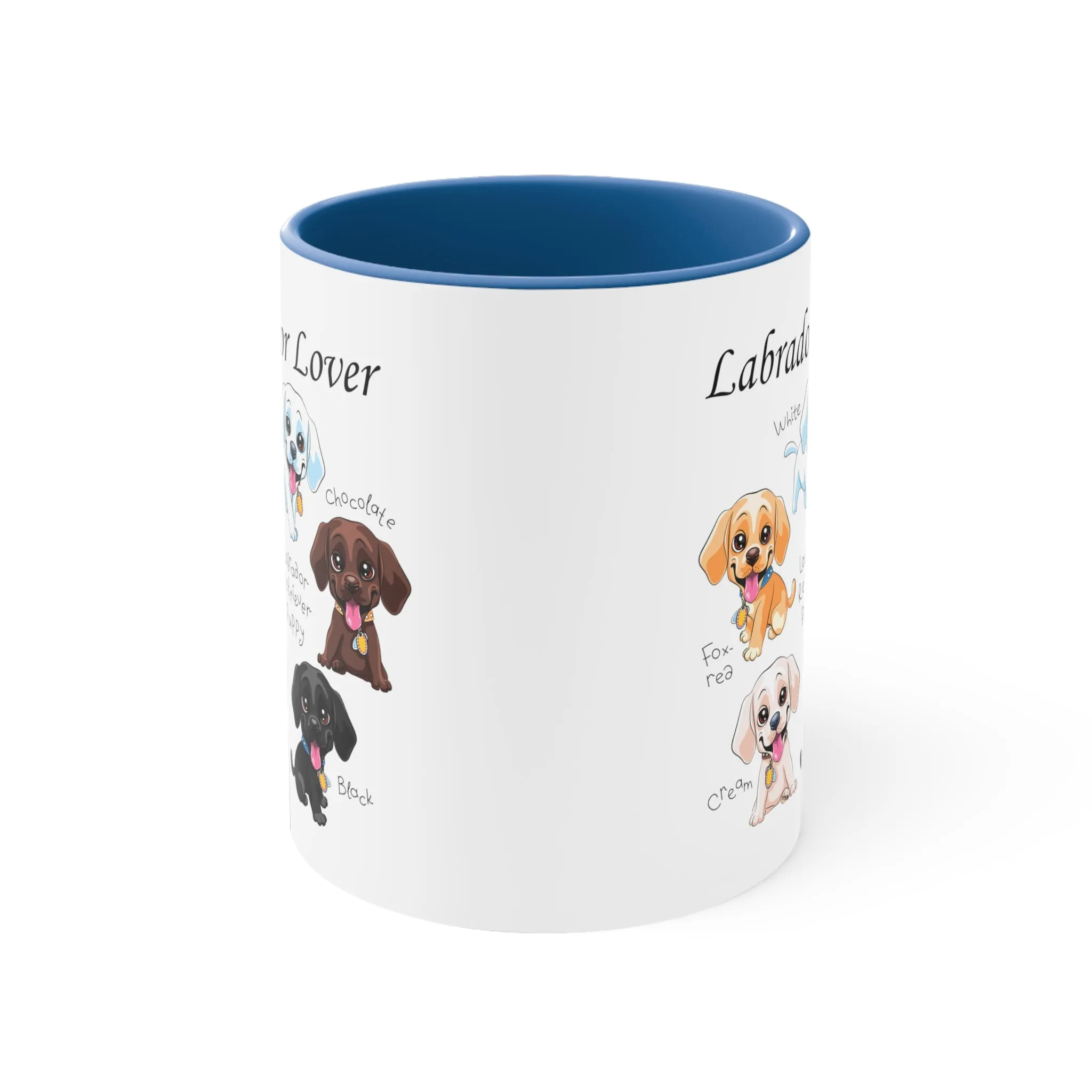 Labrador Love in Every Sip - Personalized 11 oz Multi-Color Coffee Mugs for Dog Lovers