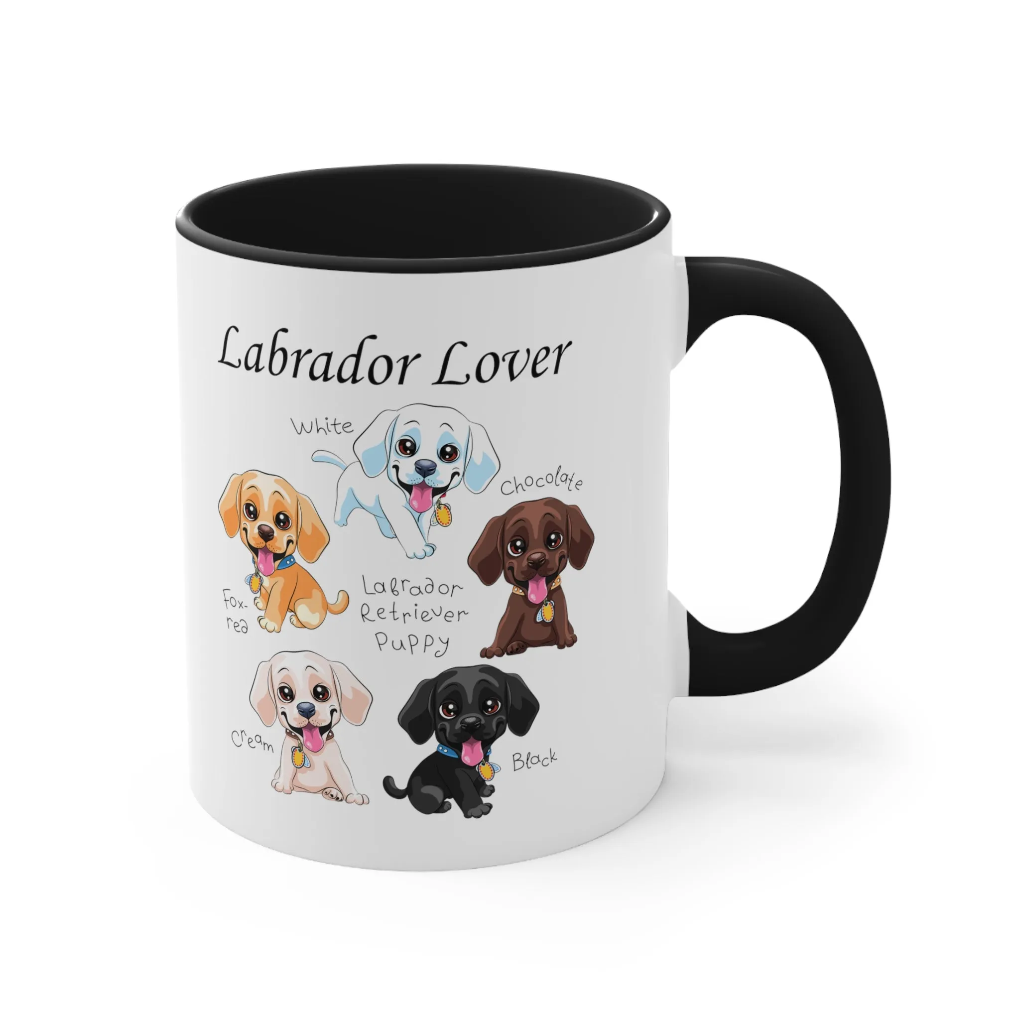 Labrador Love in Every Sip - Personalized 11 oz Multi-Color Coffee Mugs for Dog Lovers